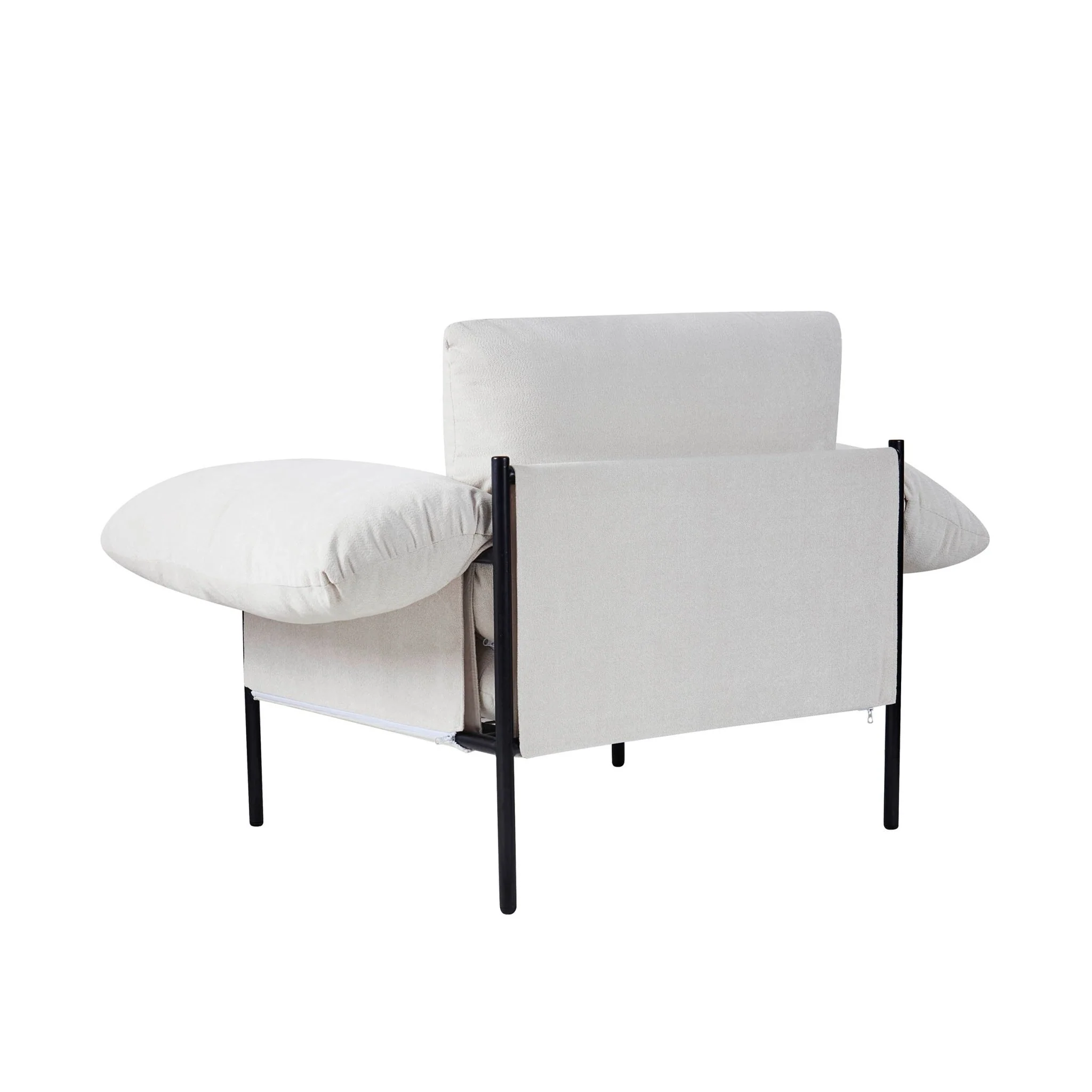 Maeve Slouched Accent Chair - Chenille Ivory - Image 5
