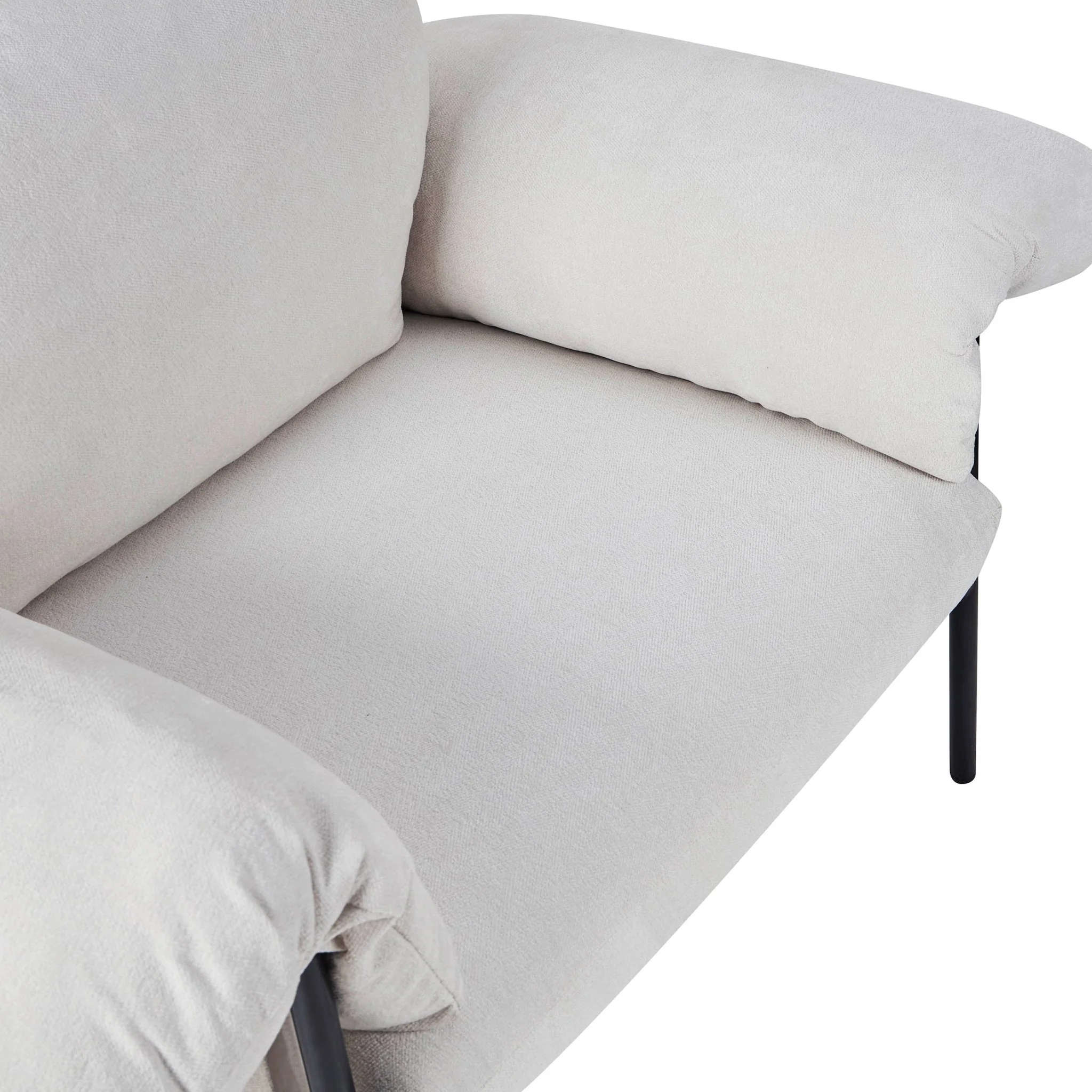 Maeve Slouched Accent Chair - Chenille Ivory - Image 6