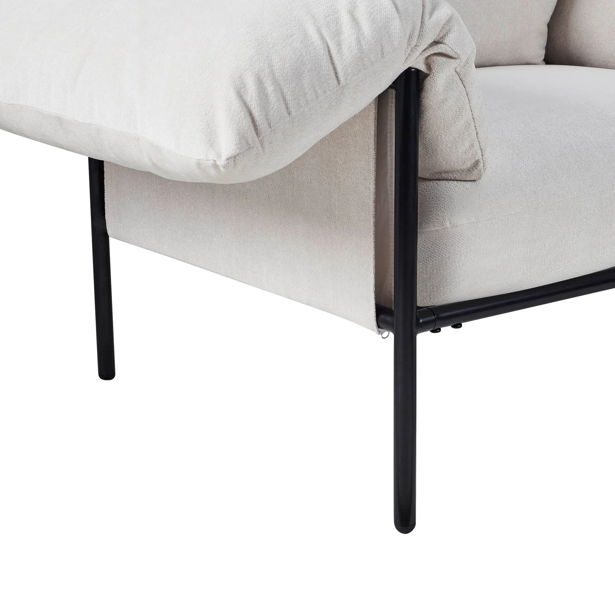 Maeve Slouched Accent Chair - Chenille Ivory - Image 7