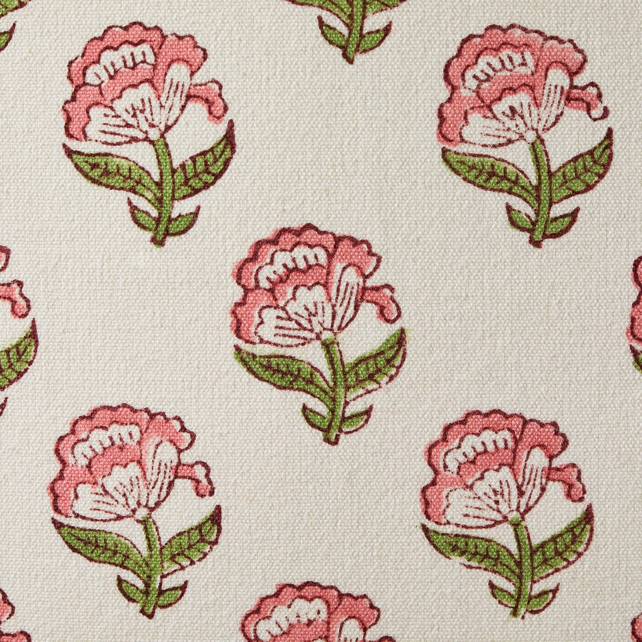 Maizie 100% Cotton Frill Edge Printed Cushion Cover - Pink - Image 6