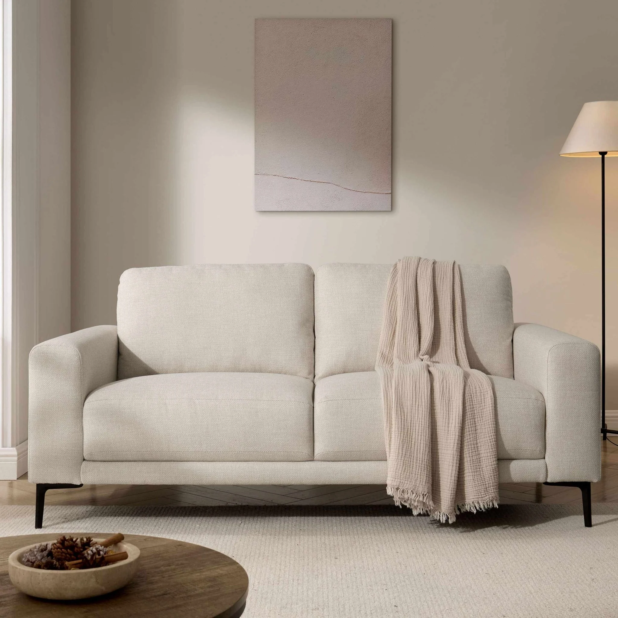 Malibu 2 Seater Sofa - Beige - Image 2