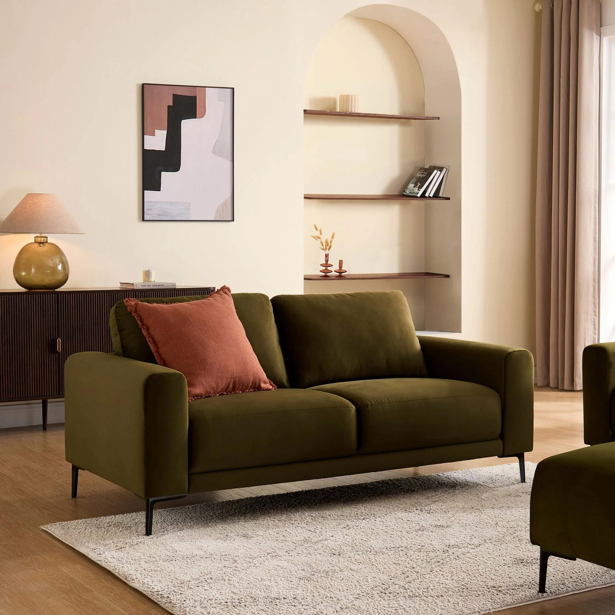 Malibu 2 Seater Sofa - Rich Green