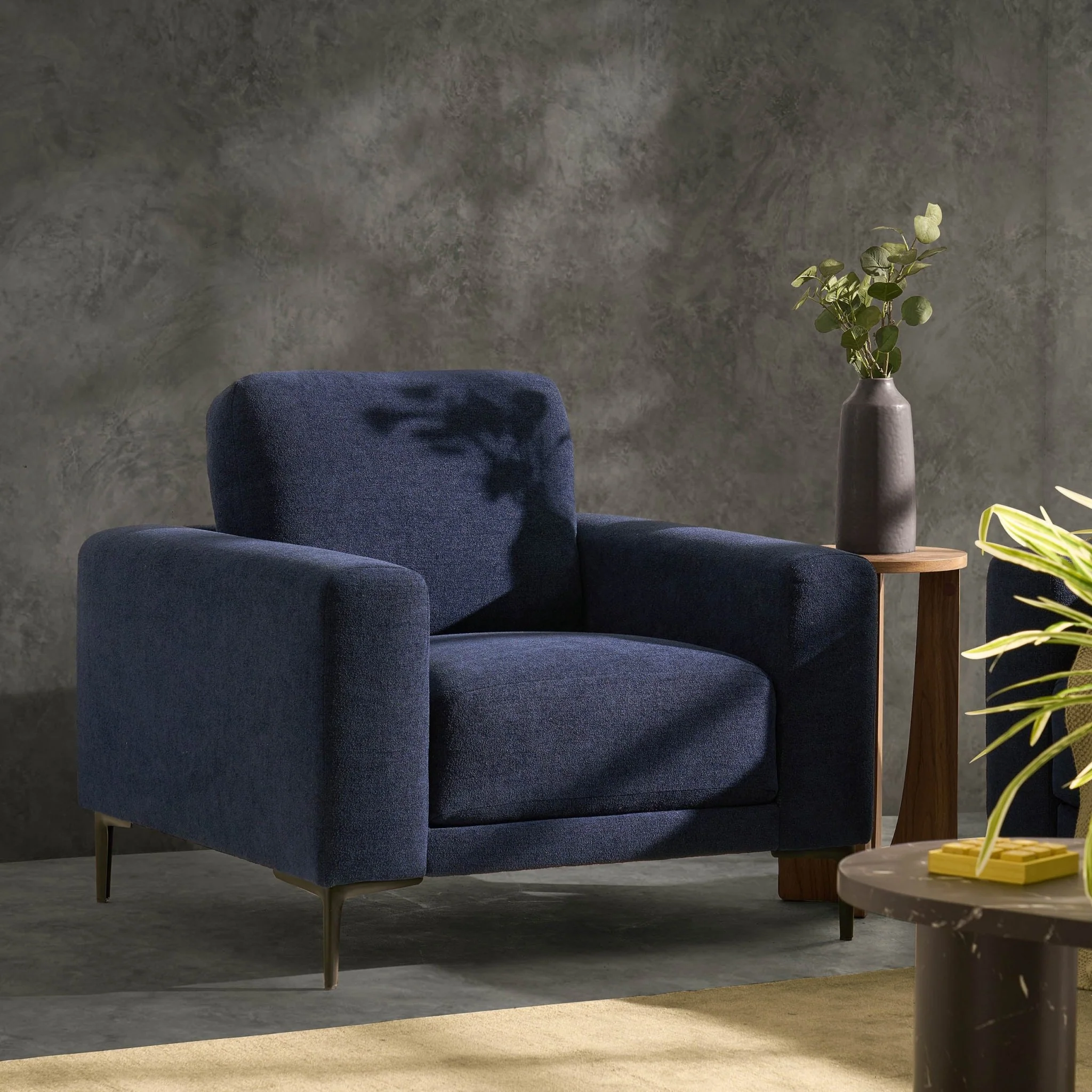Malibu Armchair - Chenille Navy