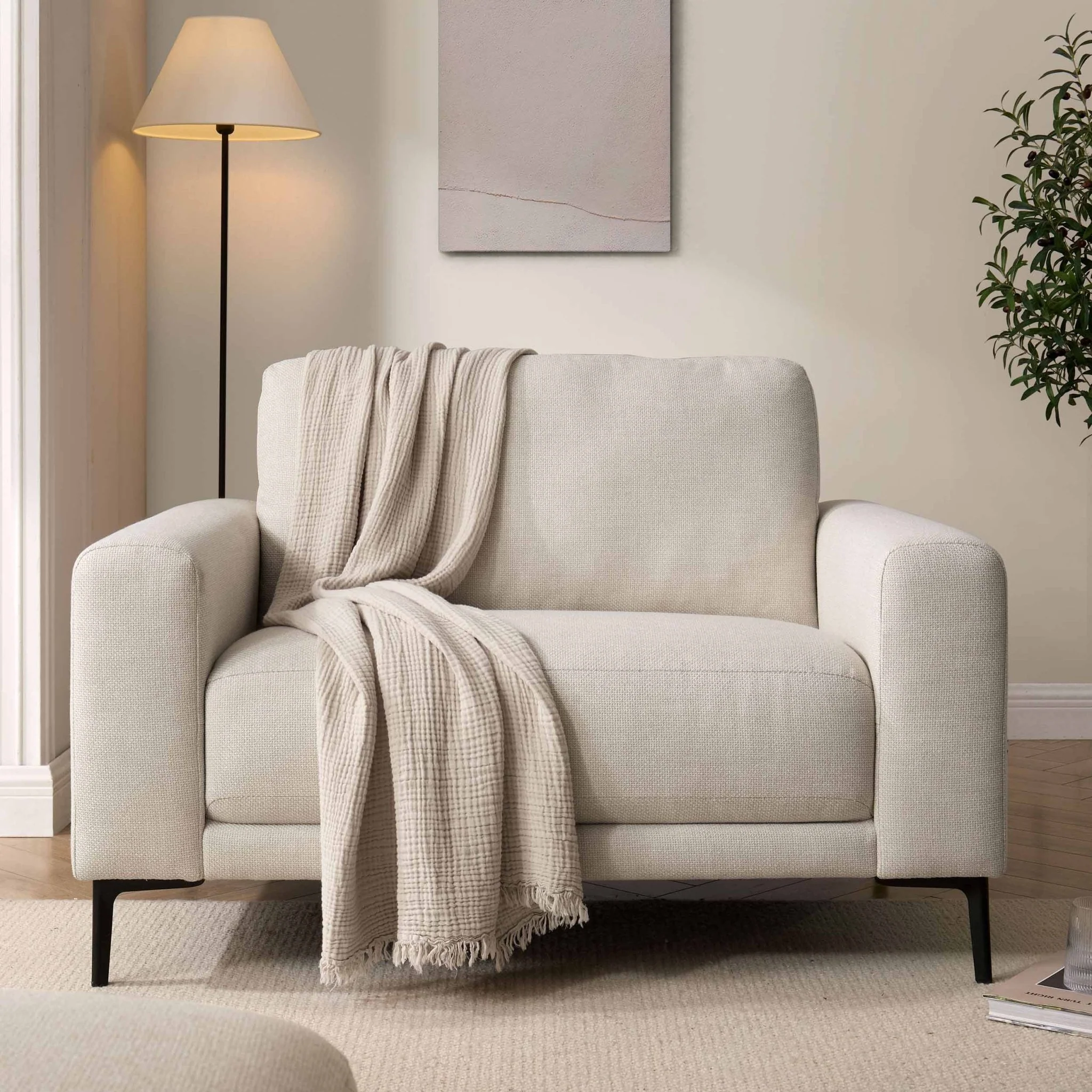 Malibu Loveseat - Beige - Image 2