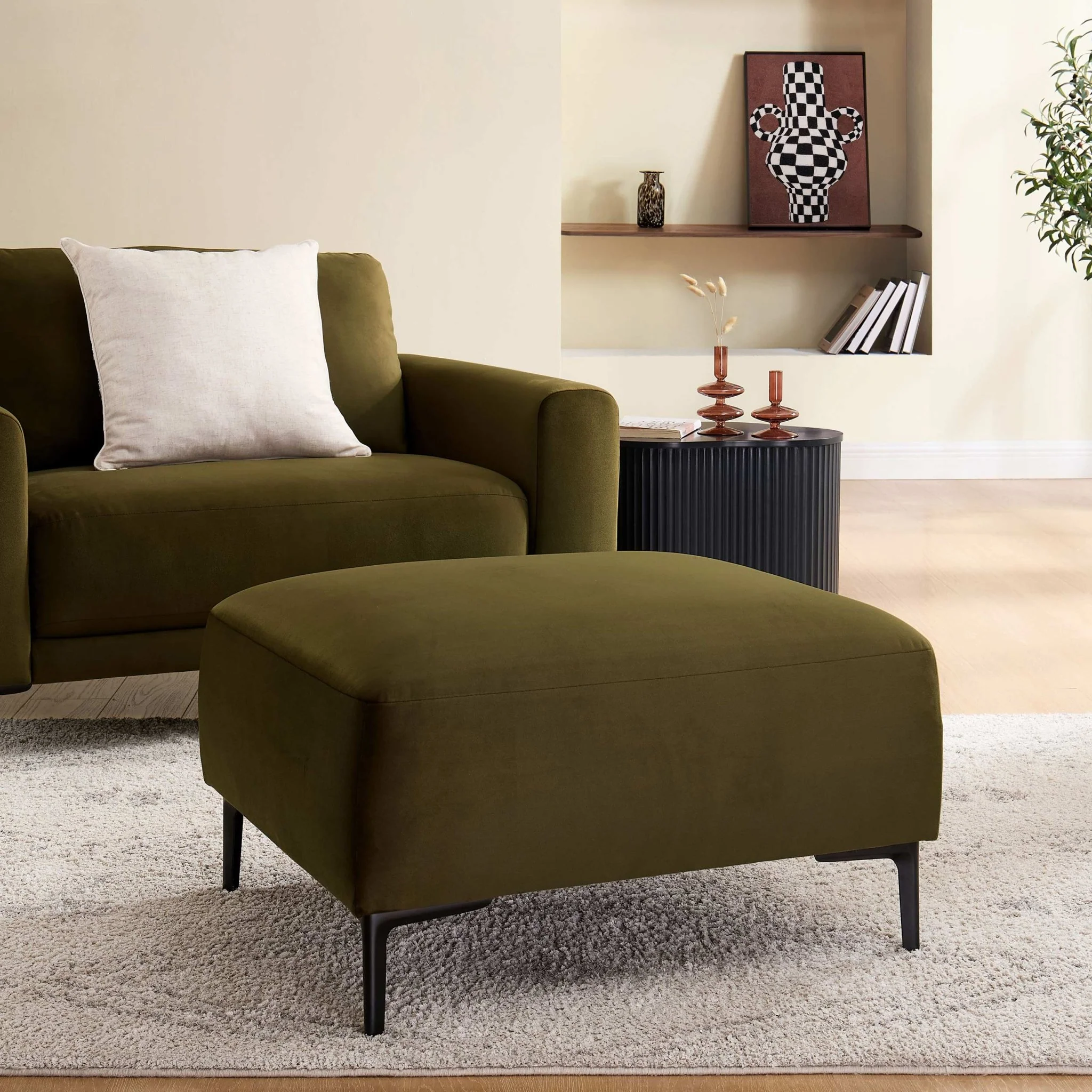 Malibu Pouffe - Rich Green
