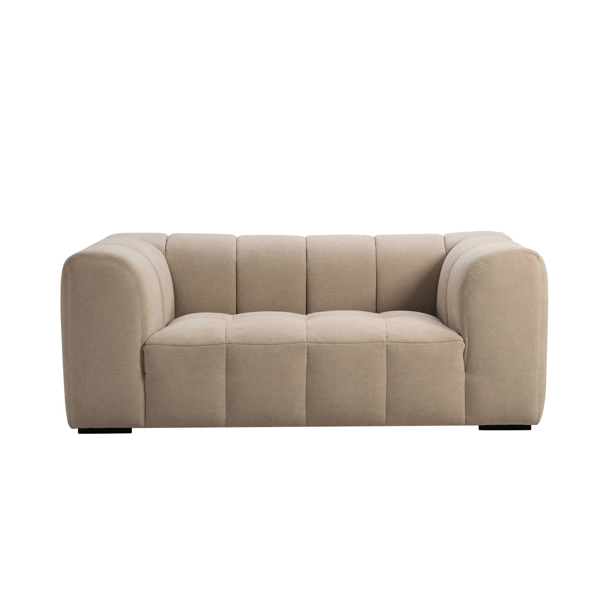 Manhattan 2 Seater Sofa- Chenille Oatmeal - Image 3