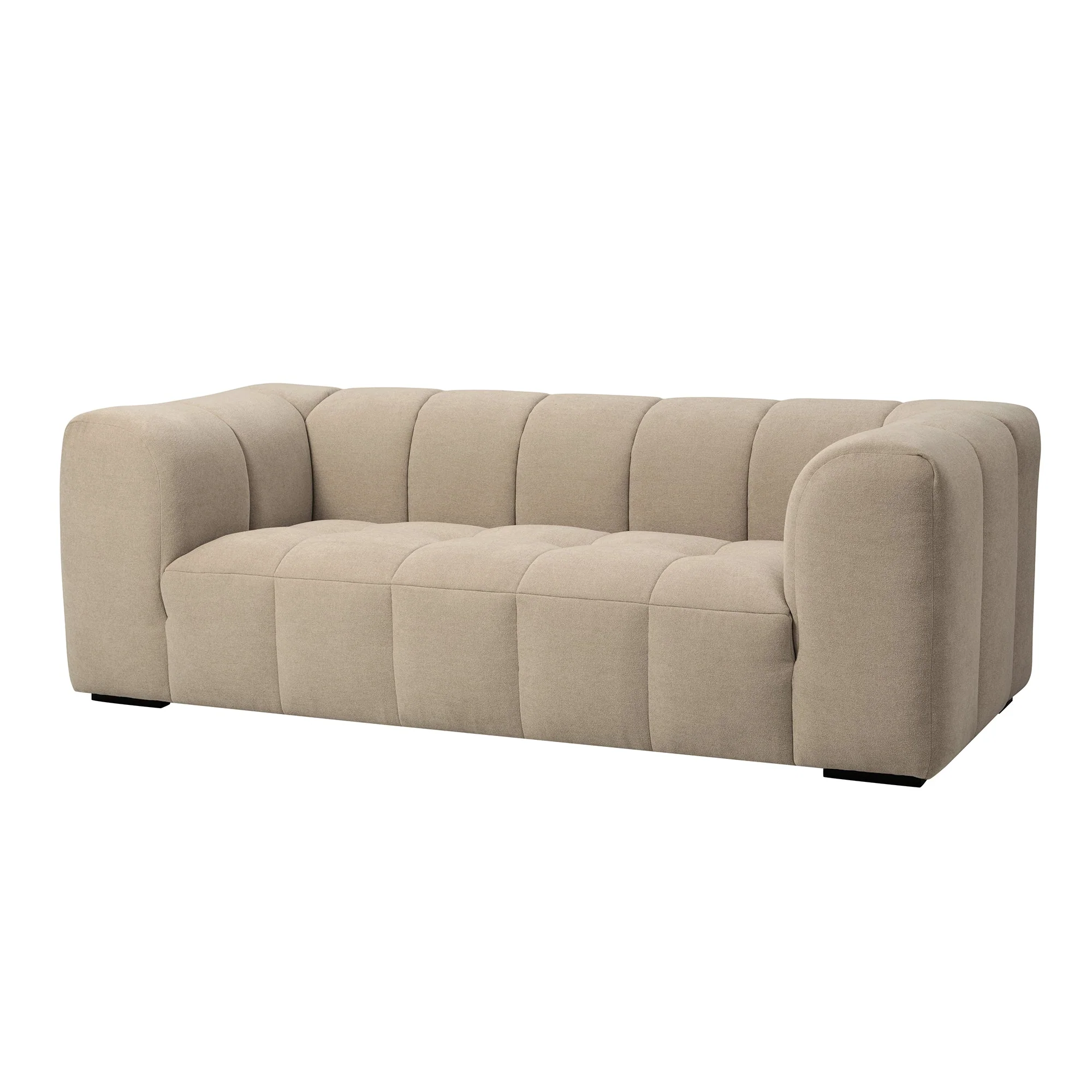 Manhattan 3 Seater Sofa - Chenille Oatmeal - Image 4