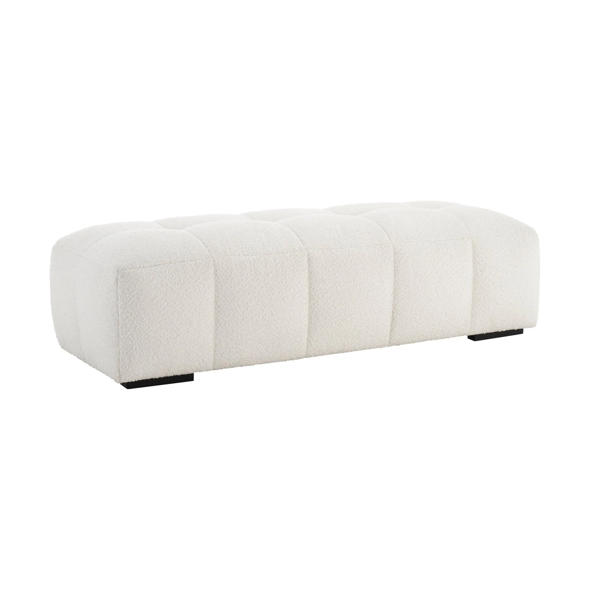 Manhattan Boucle Pouffe - Off White - Image 2