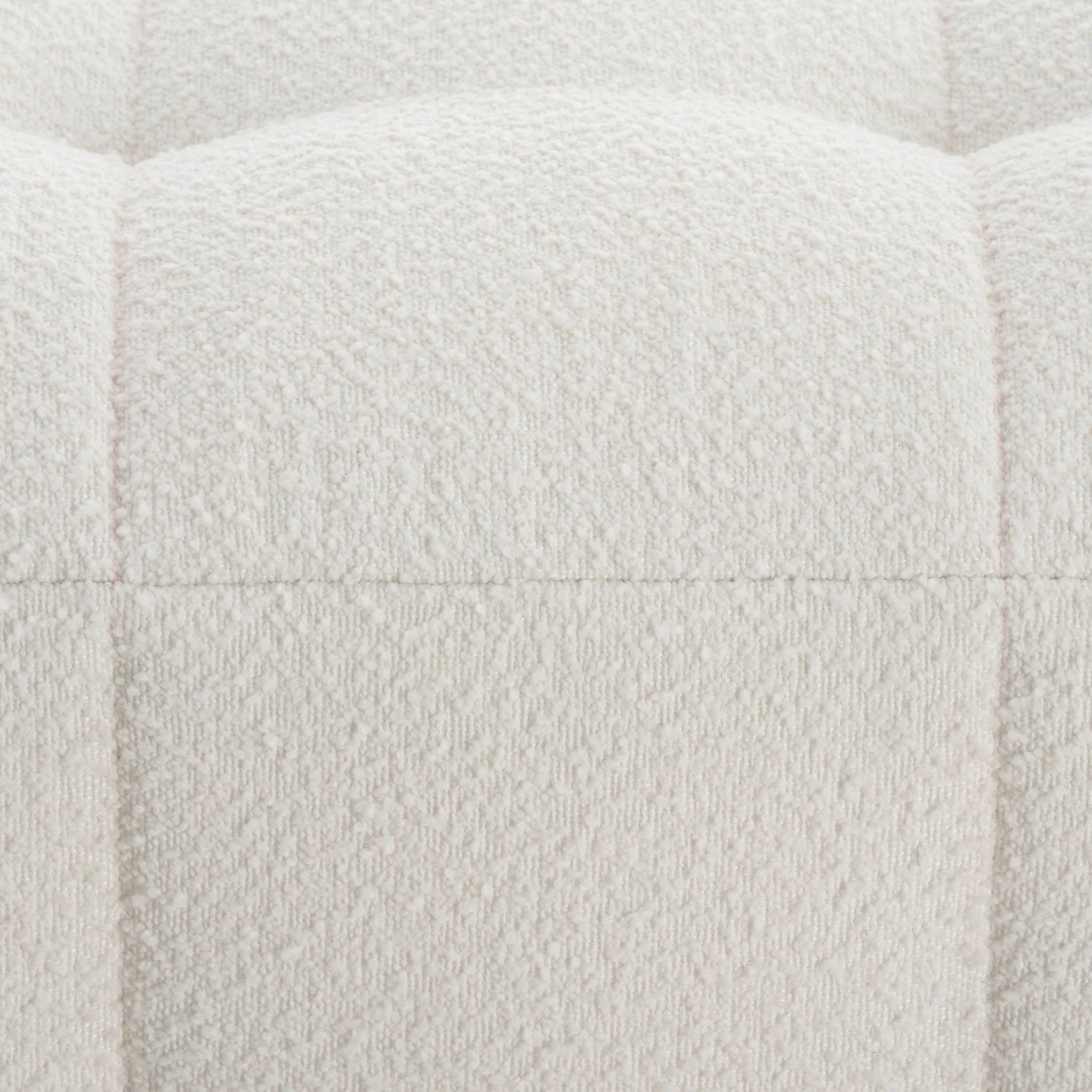 Manhattan Boucle Pouffe - Off White - Image 3