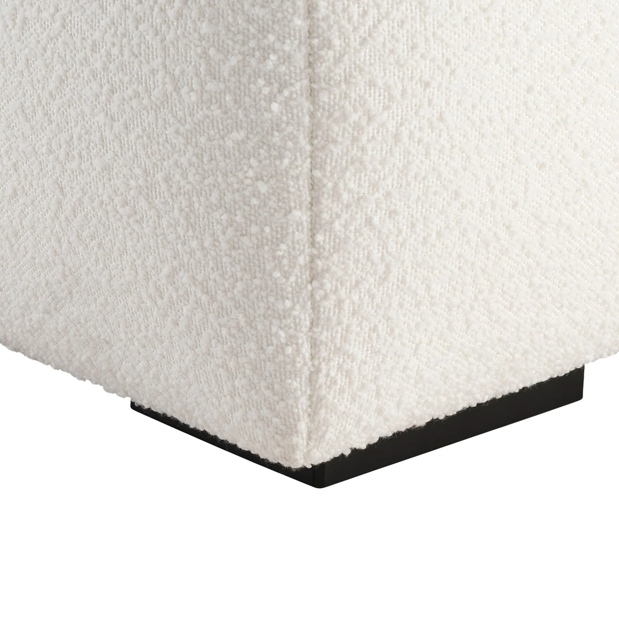 Manhattan Boucle Pouffe - Off White - Image 5