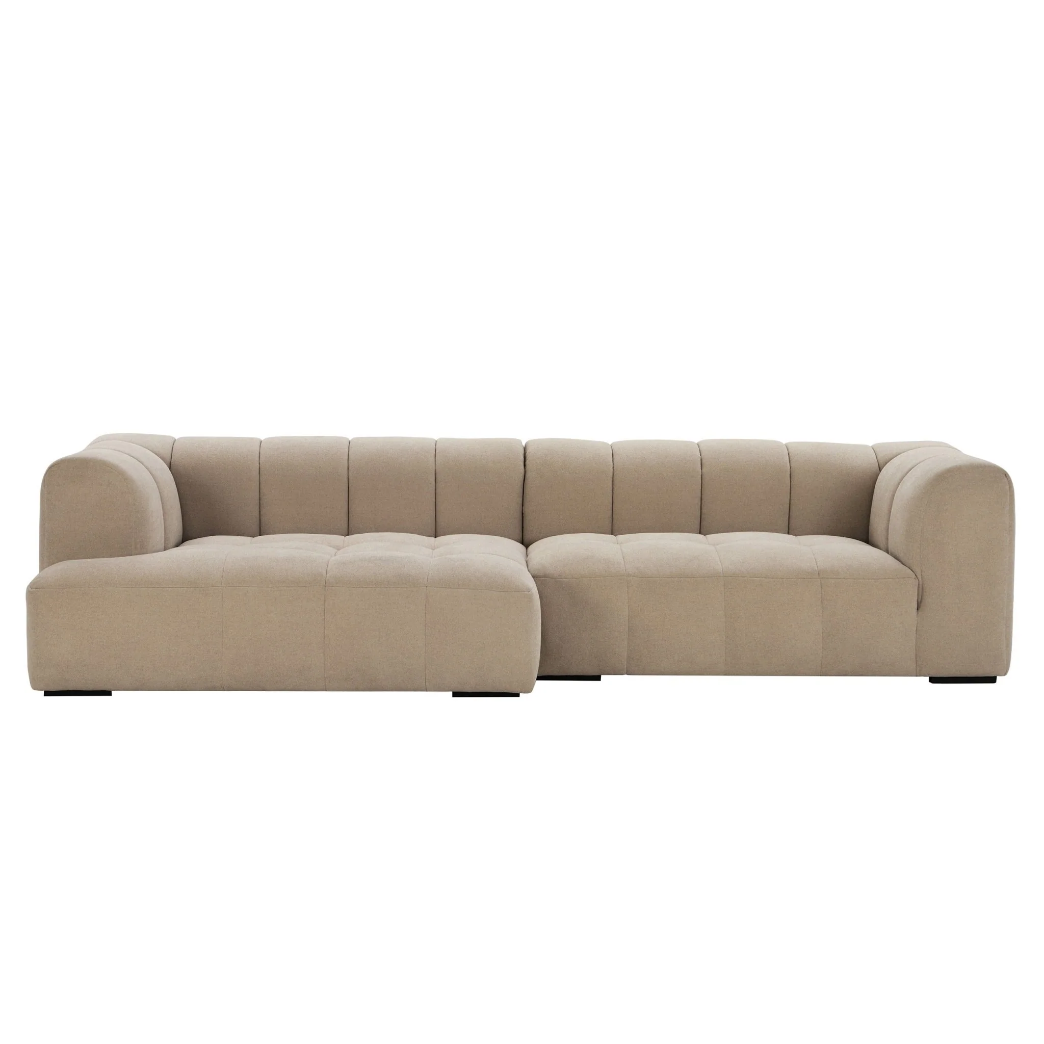 Manhattan Left Hand Chaise Sofa - Chenille Oatmeal - Image 4