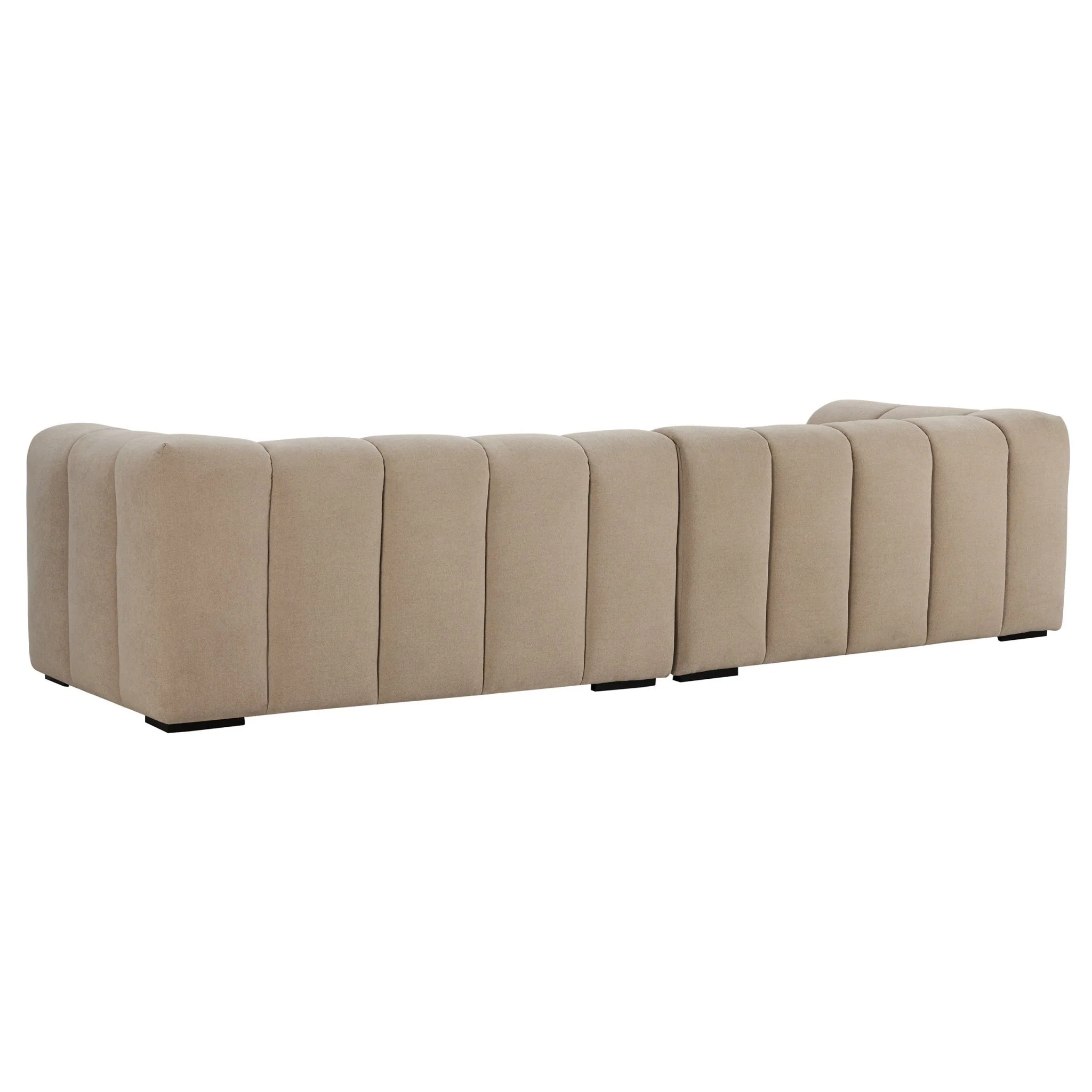 Manhattan Left Hand Chaise Sofa - Chenille Oatmeal - Image 5