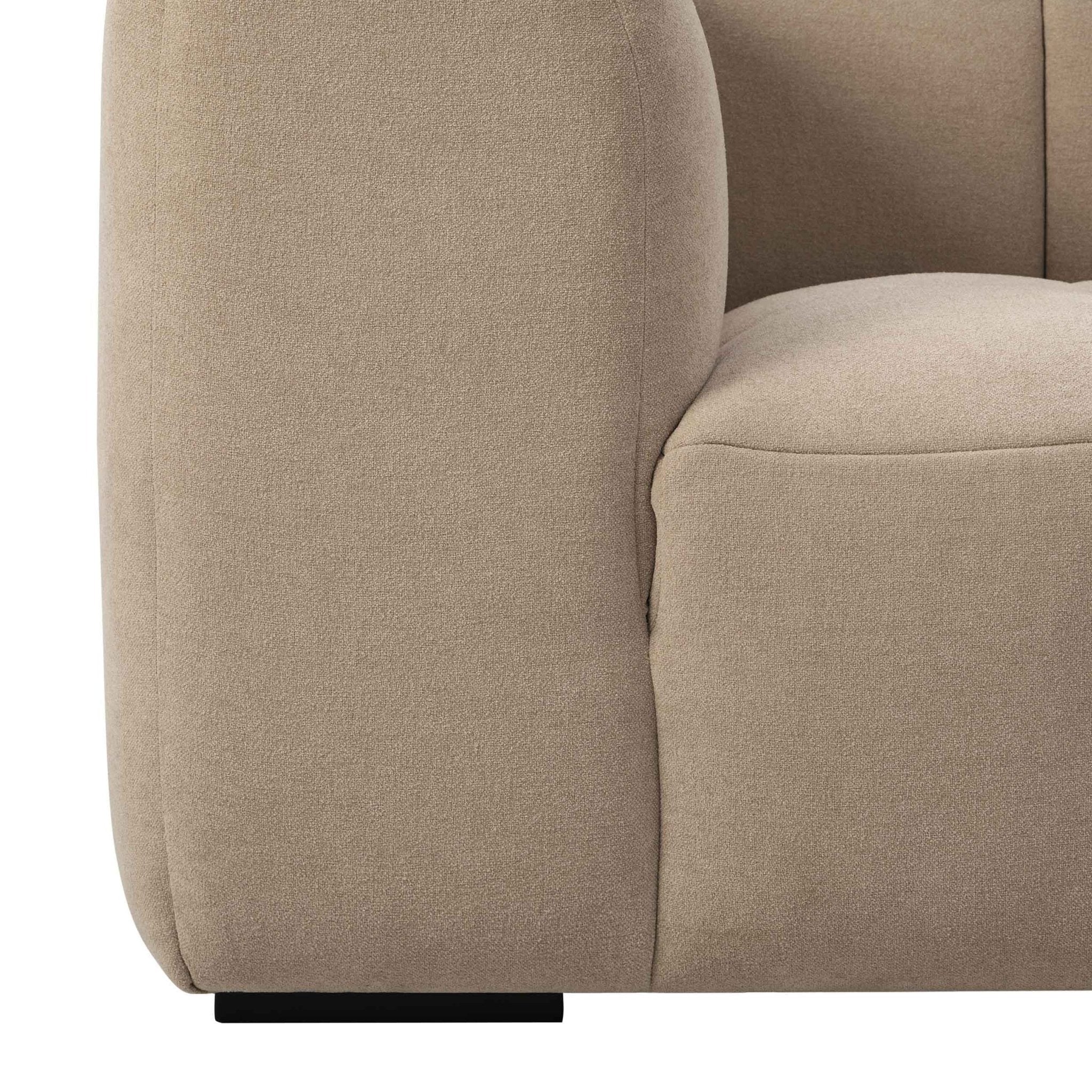 Manhattan Left Hand Chaise Sofa - Chenille Oatmeal - Image 7
