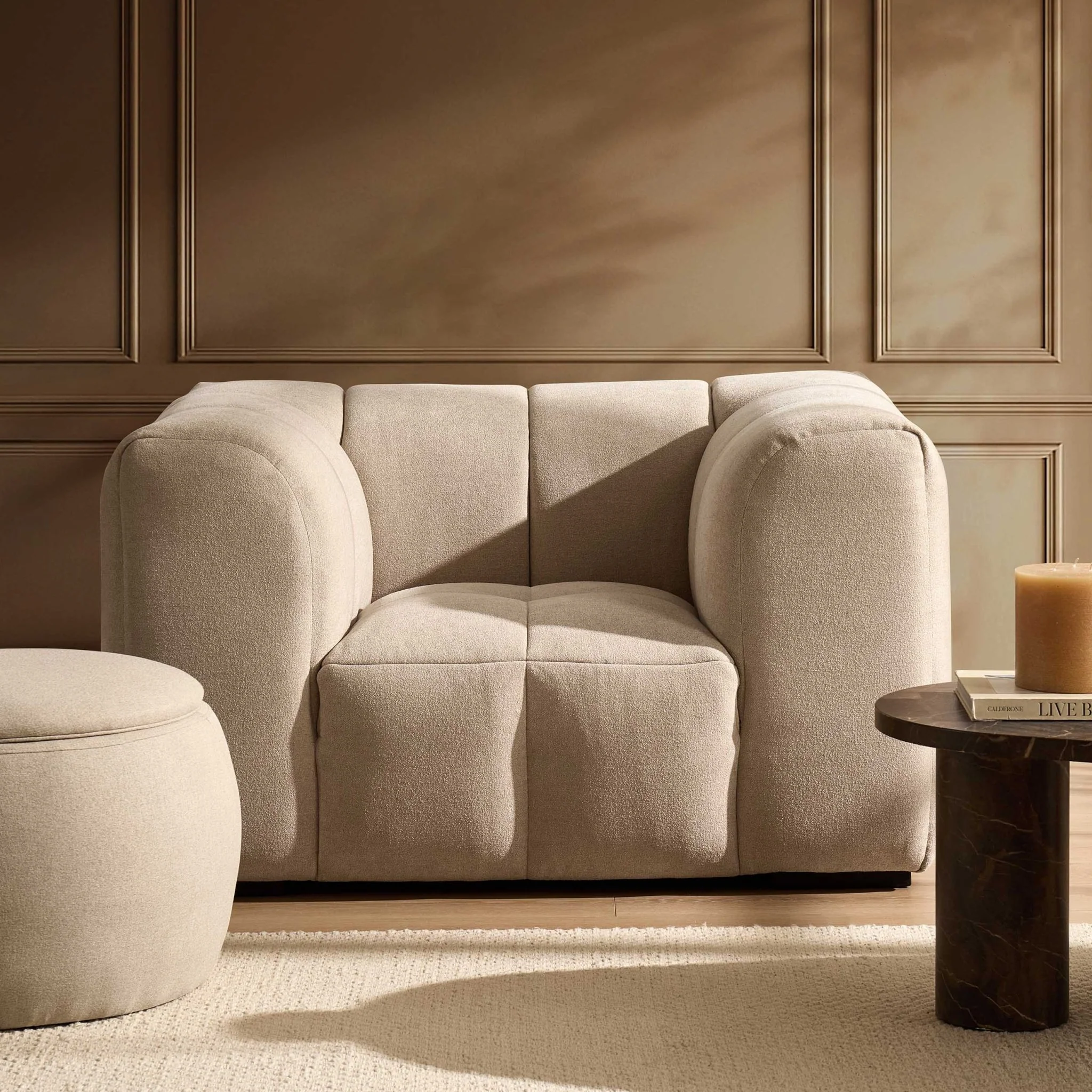 Manhattan Loveseat - Chenille Oatmeal - Image 2