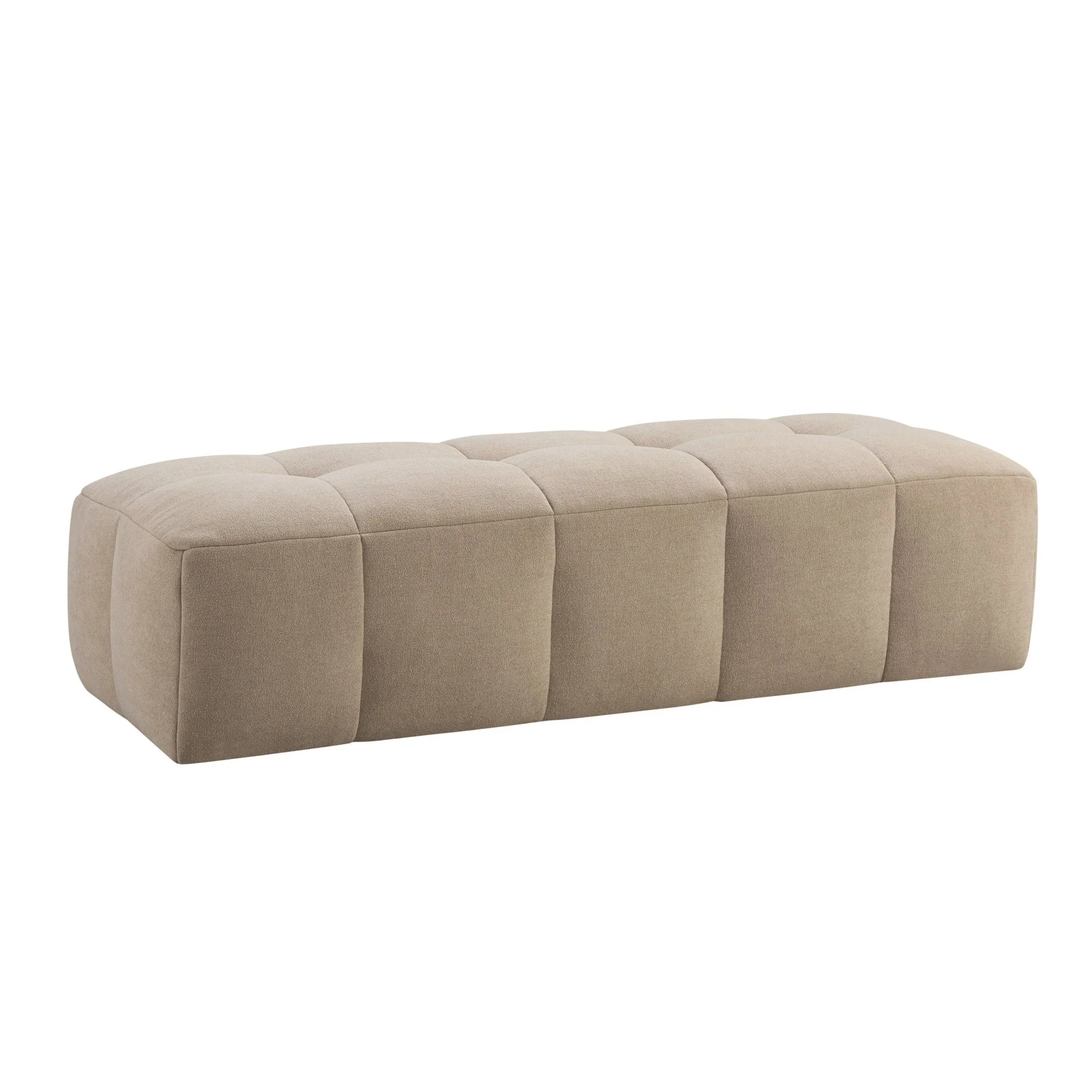 Manhattan Pouffe - Chenille Oatmeal - Image 4