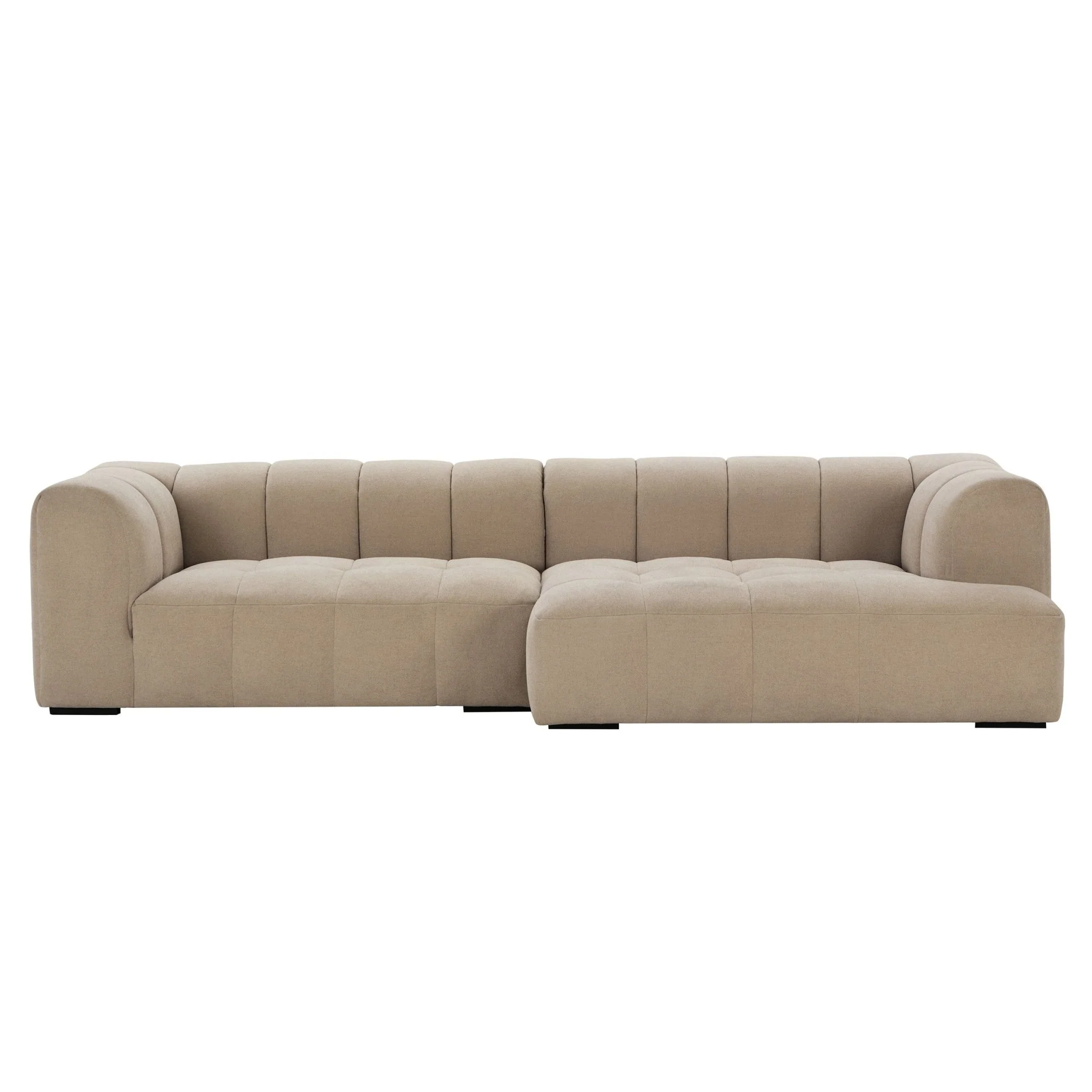 Manhattan Right Hand Chaise Sofa - Chenille Oatmeal - Image 4