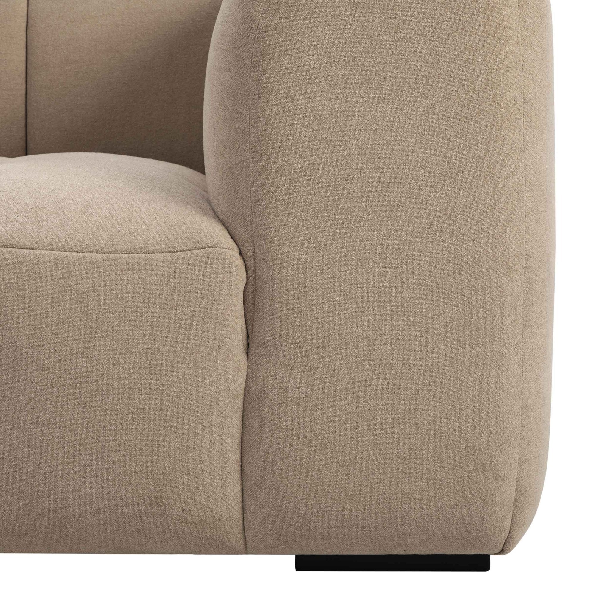 Manhattan Right Hand Chaise Sofa - Chenille Oatmeal - Image 7