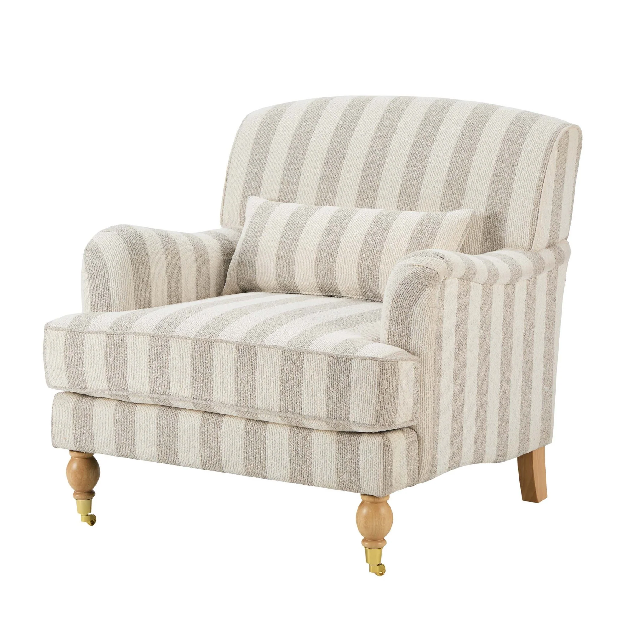 Mara Armchair - Natural Boucle Stripe - Image 3