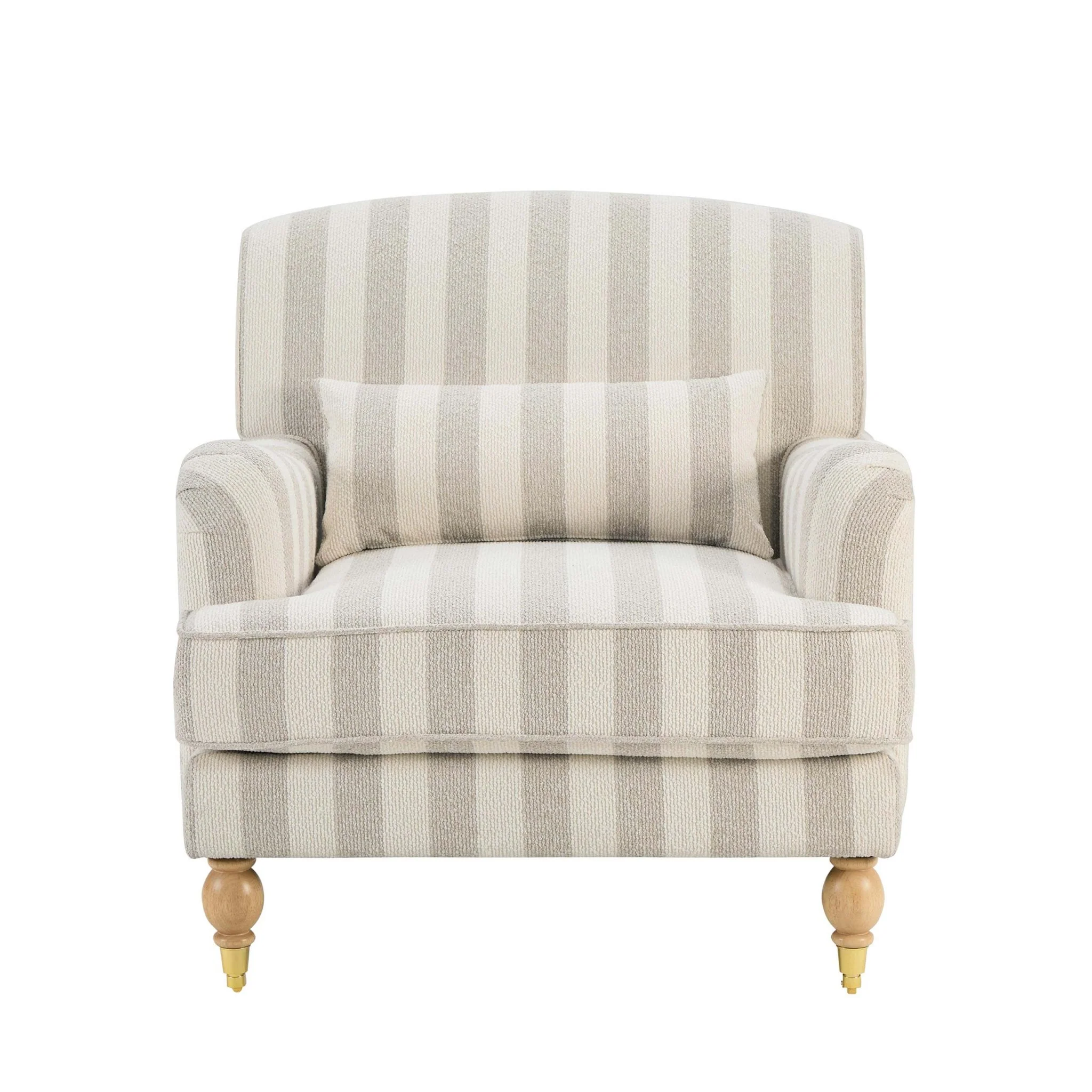 Mara Armchair - Natural Boucle Stripe - Image 4
