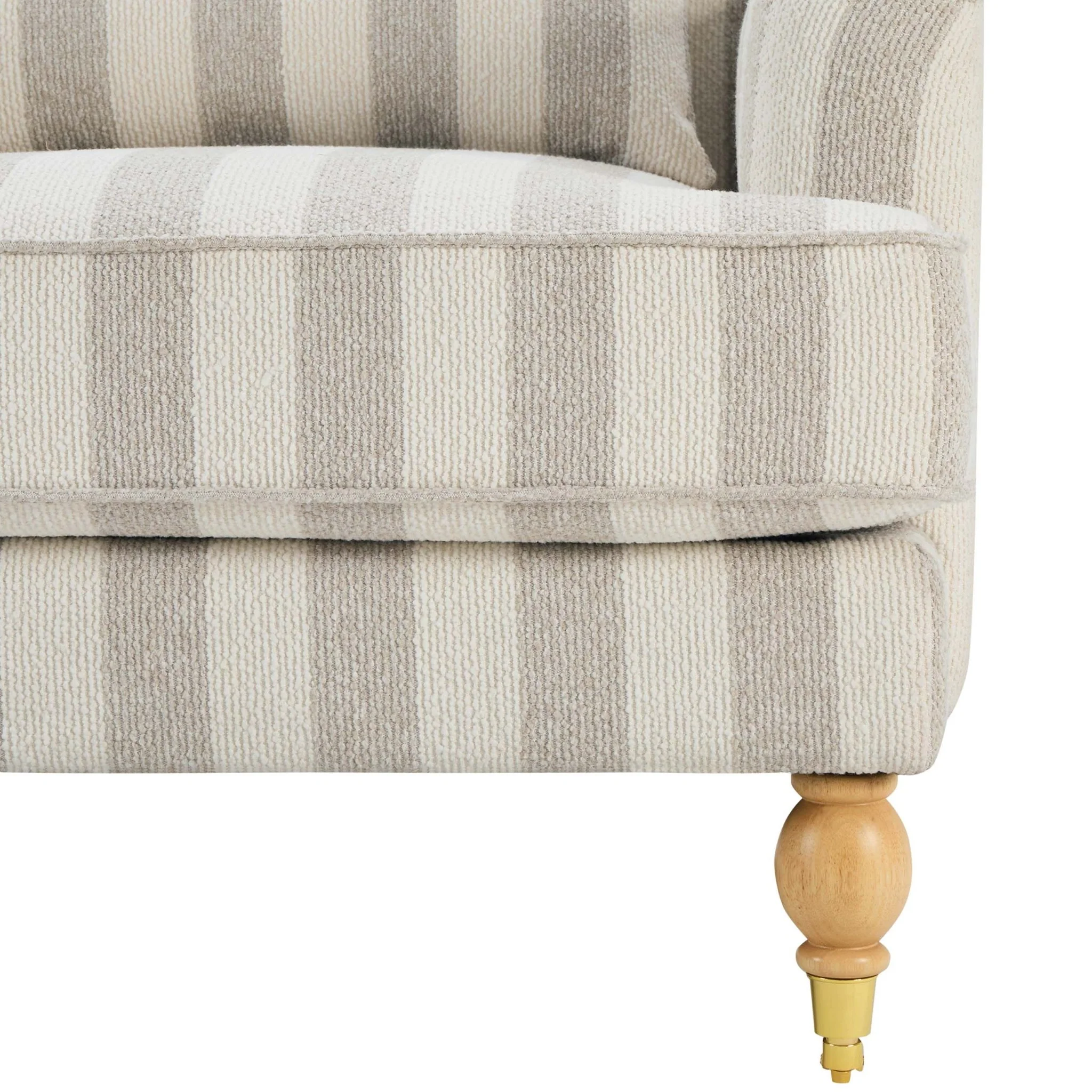 Mara Armchair - Natural Boucle Stripe - Image 6