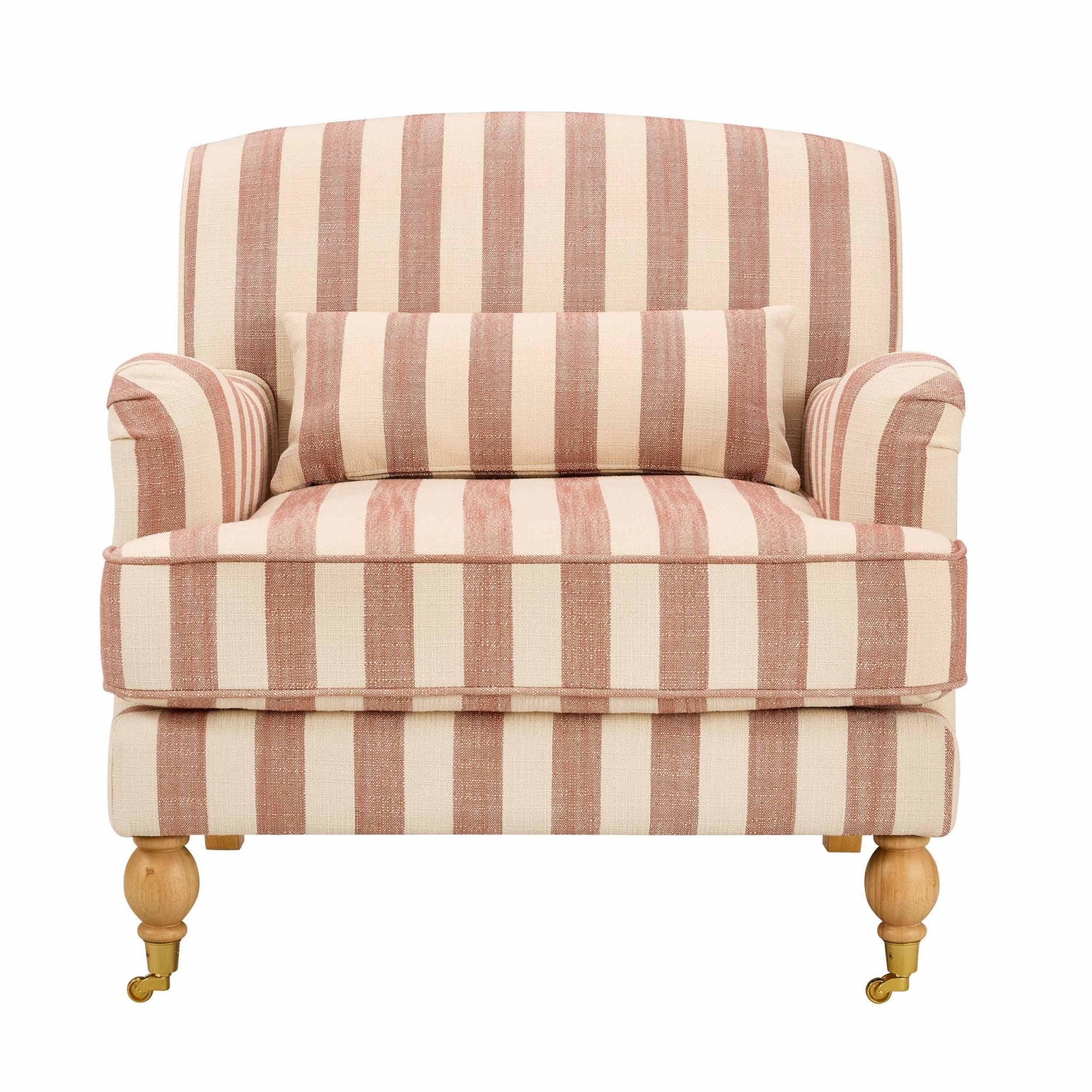 Mara Armchair - Raspberry Stripe - Image 2