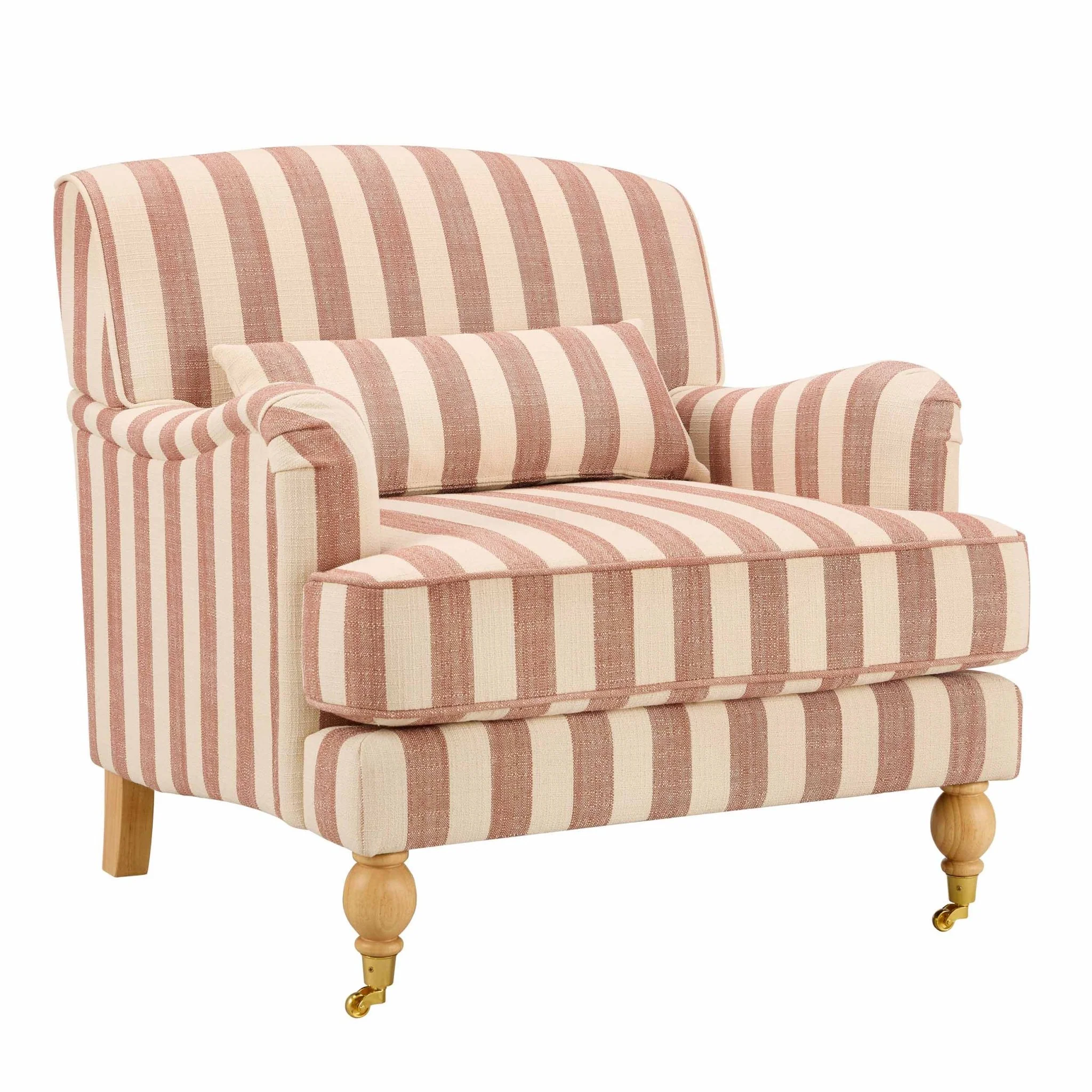 Mara Armchair - Raspberry Stripe - Image 3