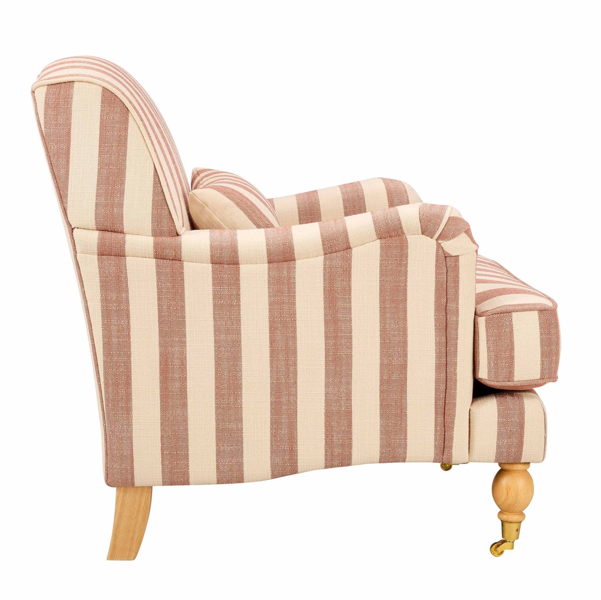 Mara Armchair - Raspberry Stripe - Image 4