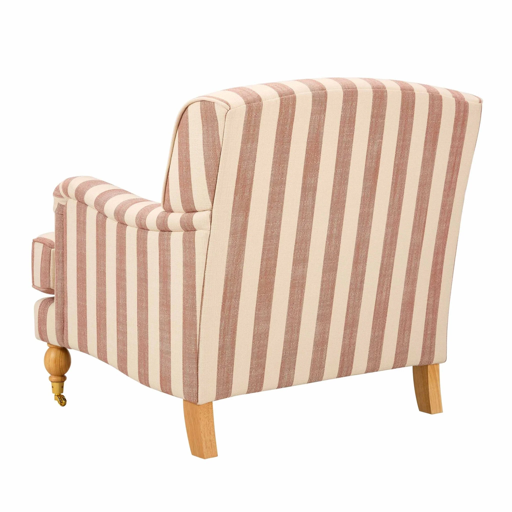 Mara Armchair - Raspberry Stripe - Image 5