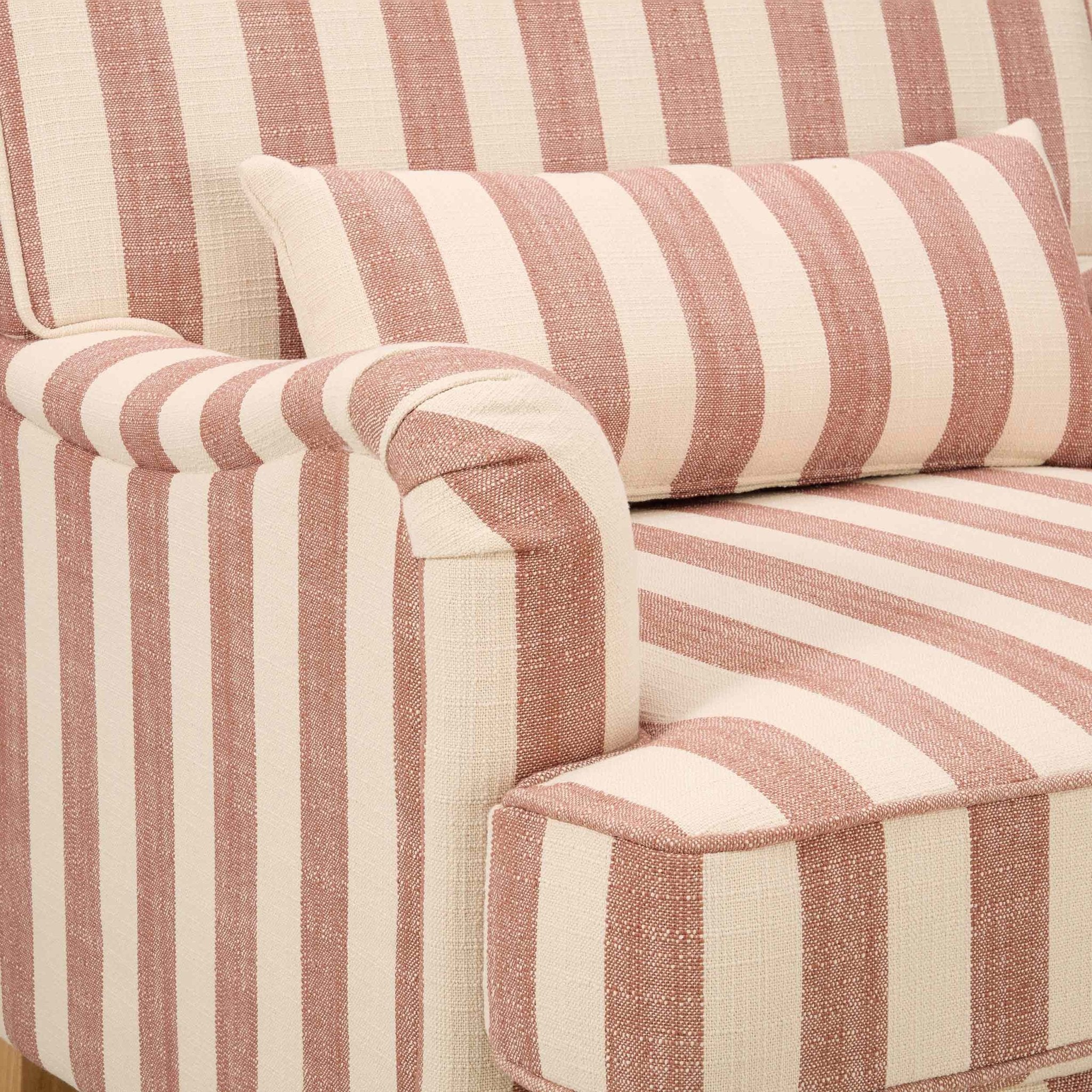 Mara Armchair - Raspberry Stripe - Image 6