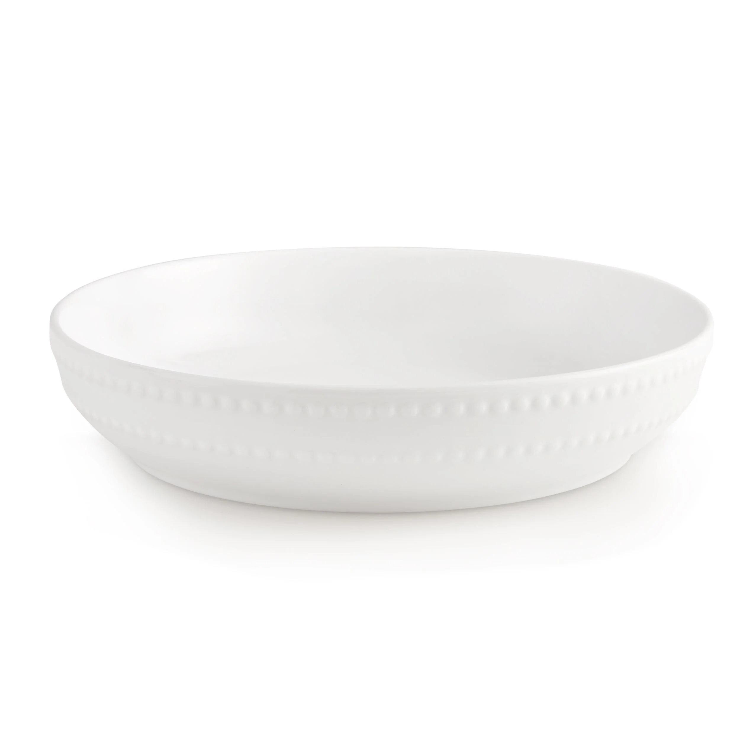 Margalo Beaded Serving Bowl - White - Image 4