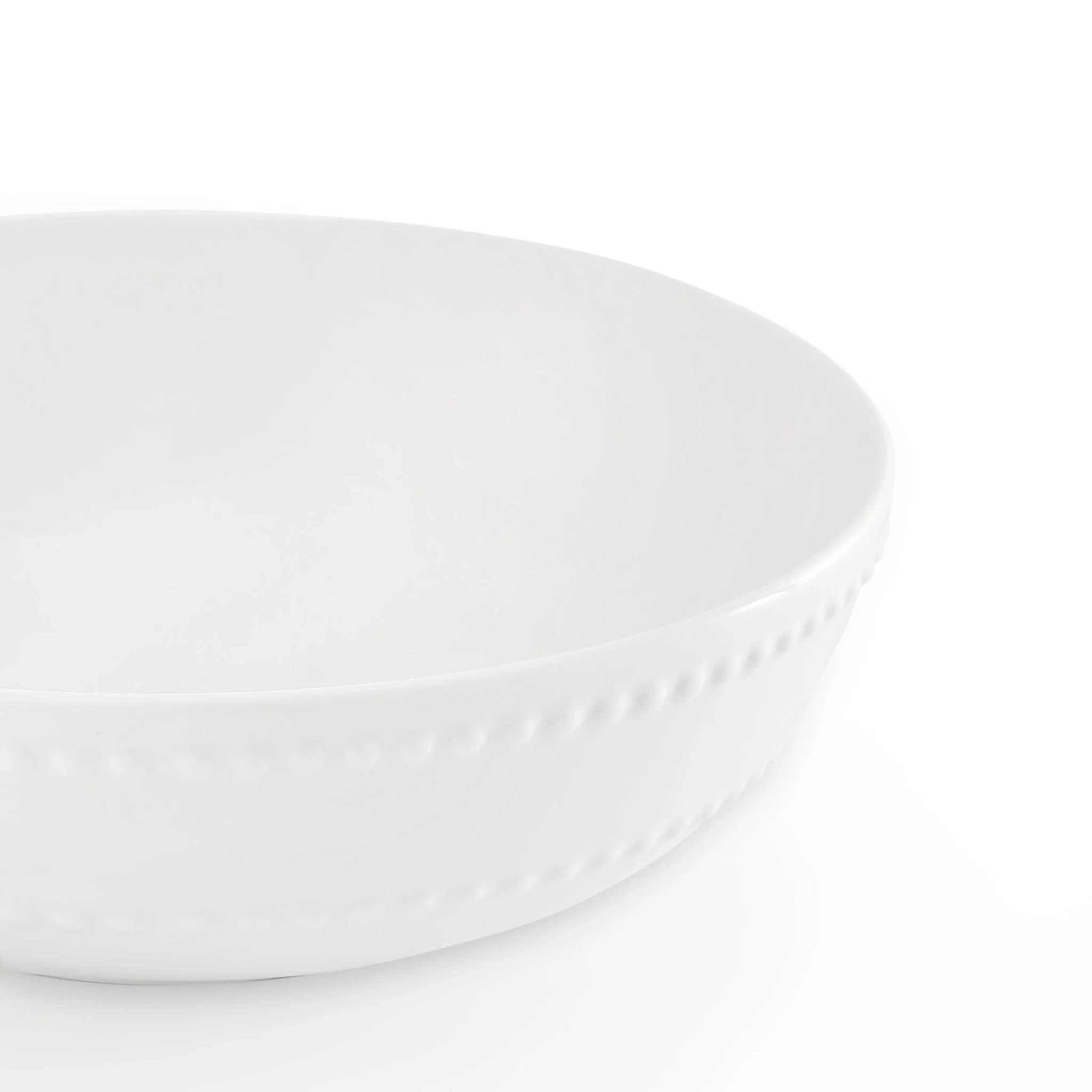 Margalo Beaded Set of 4 Cereal Bowls - White - Image 6