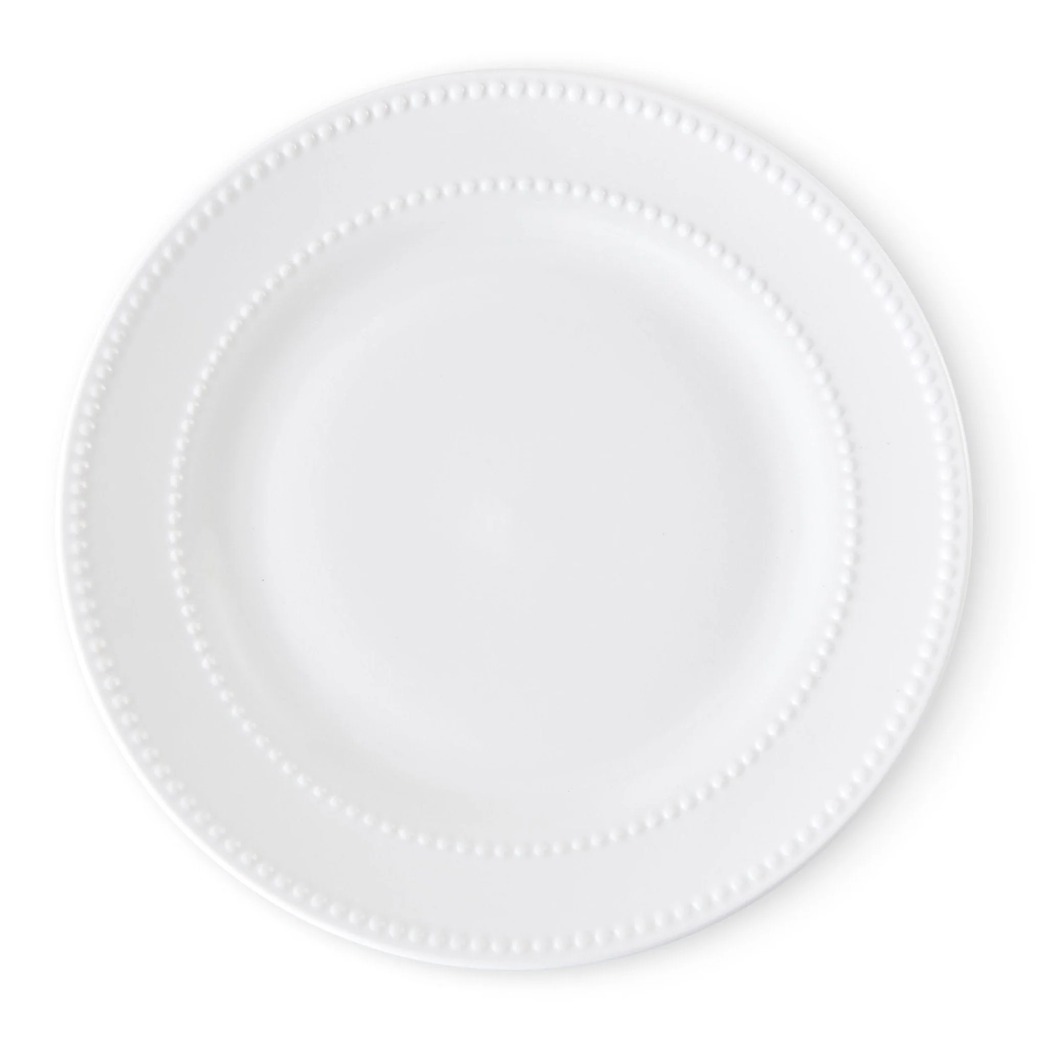 Margalo Beaded Set of 4 Dinner Plates - White - Image 7