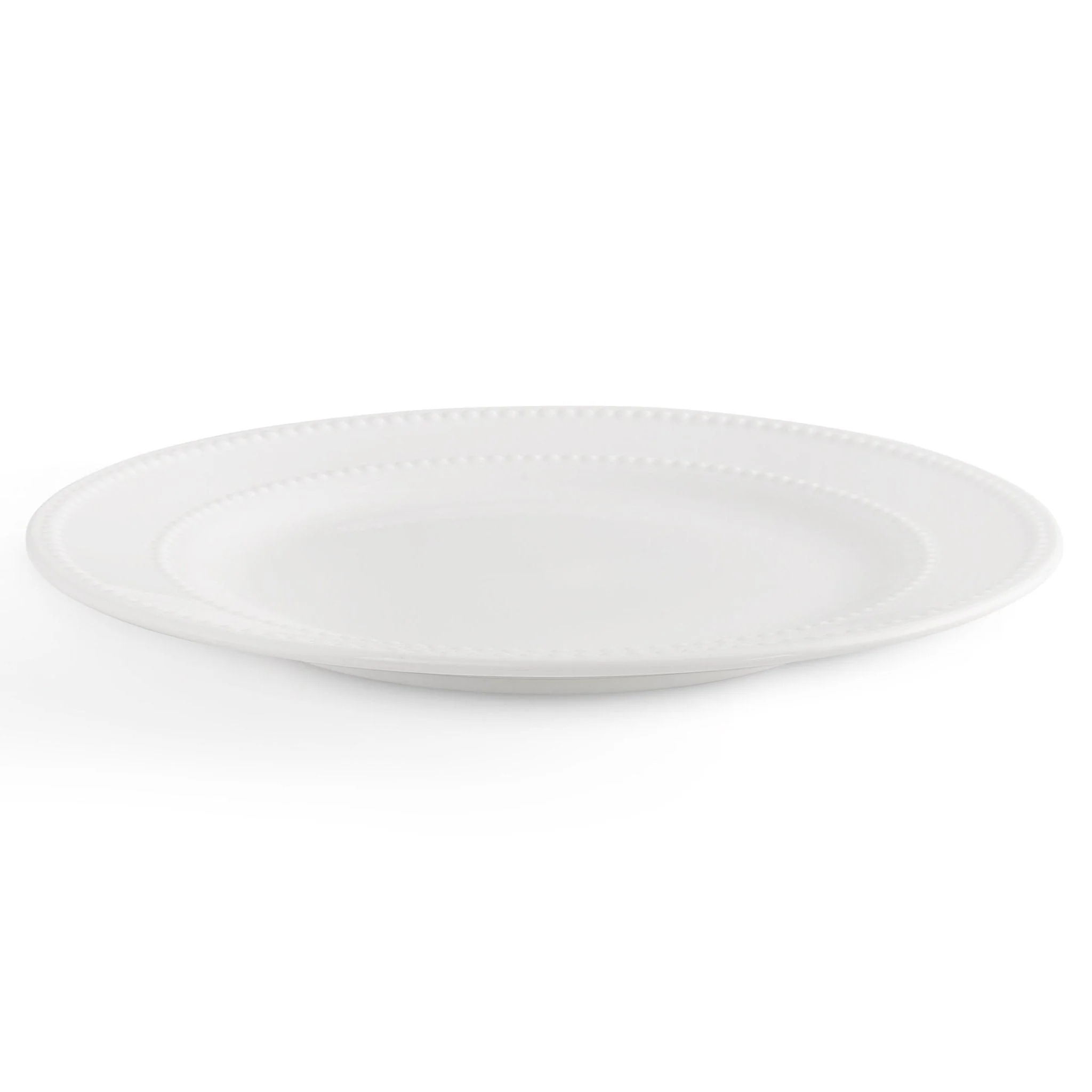 Margalo Beaded Set of 4 Dinner Plates - White - Image 8