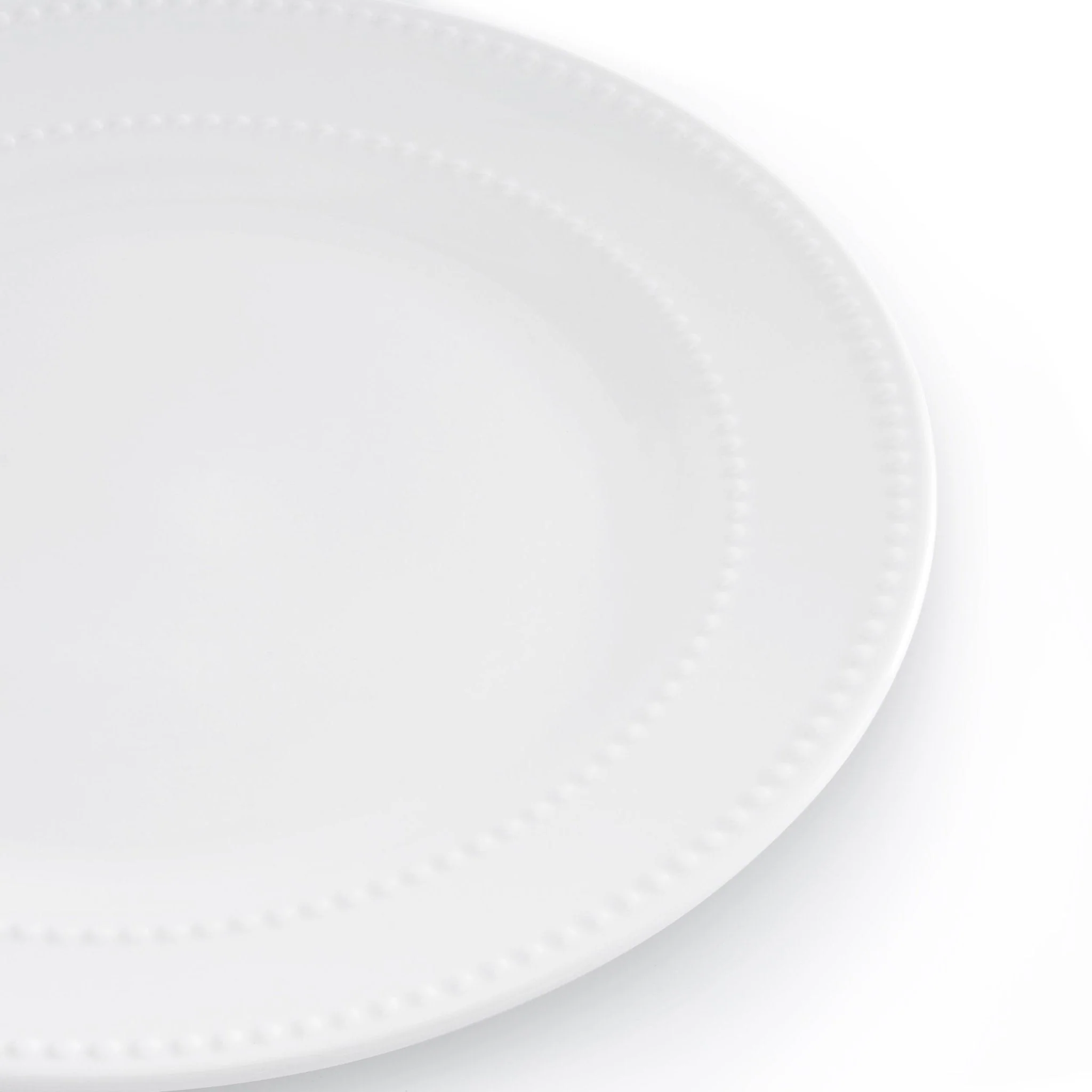 Margalo Beaded Set of 4 Dinner Plates - White - Image 9