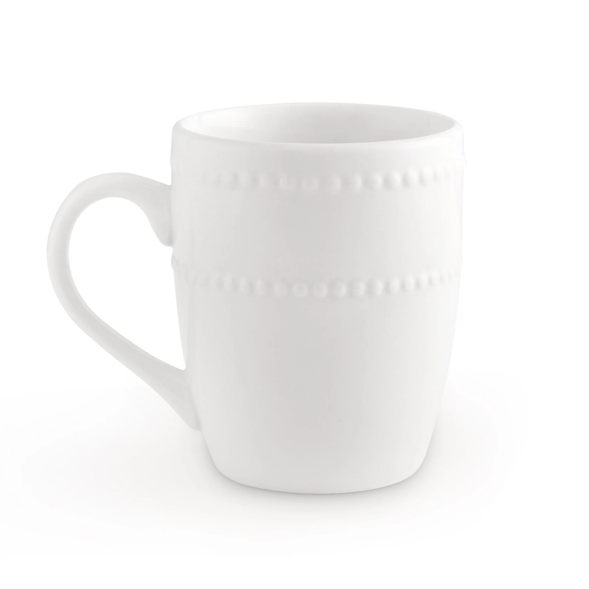 Margalo Beaded Set of 2 Mugs - White - Image 4