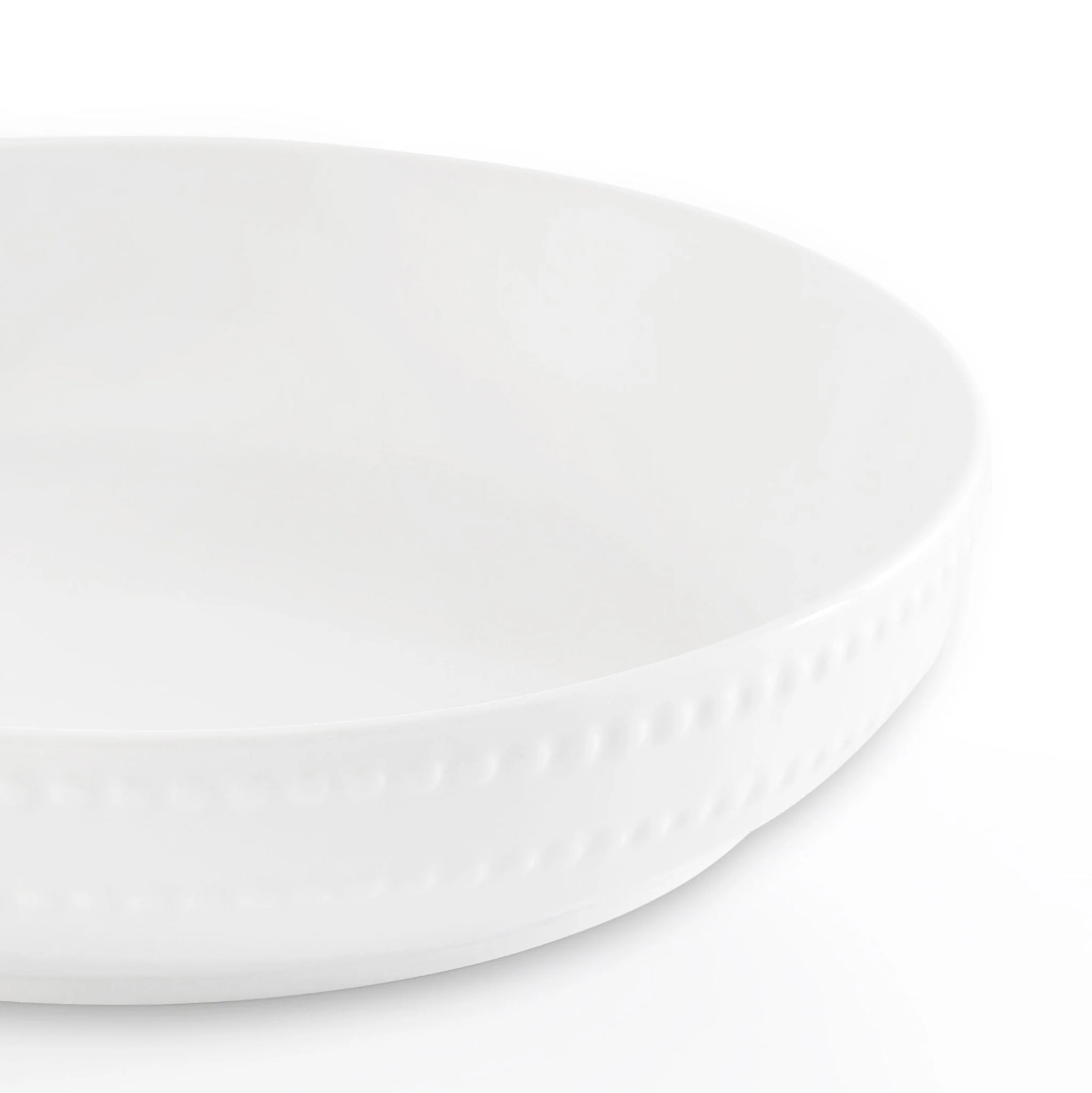 Margalo Beaded Set of 4 Pasta Bowls - White - Image 4