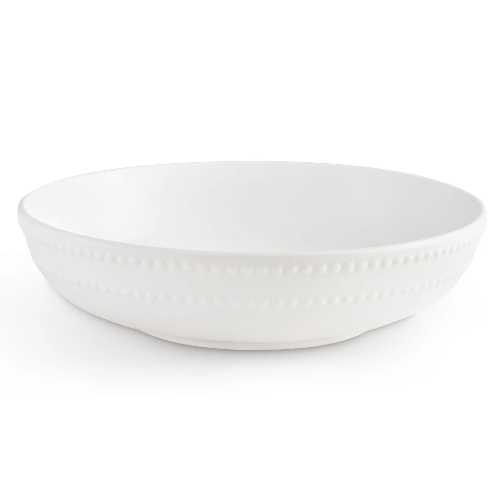 Margalo Beaded Set of 4 Pasta Bowls - White - Image 5