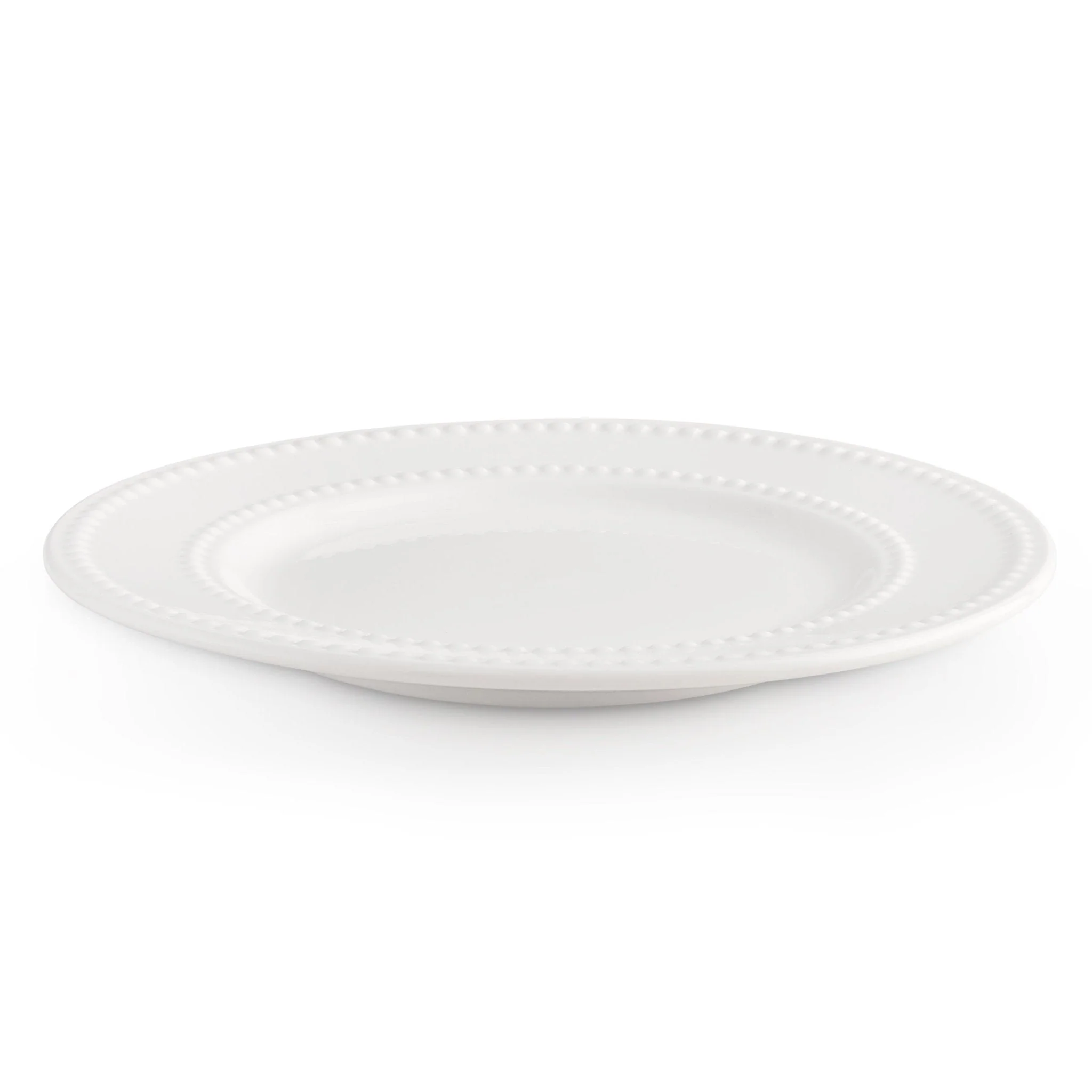 Margalo Beaded Set of 4 Side Plates - White - Image 7