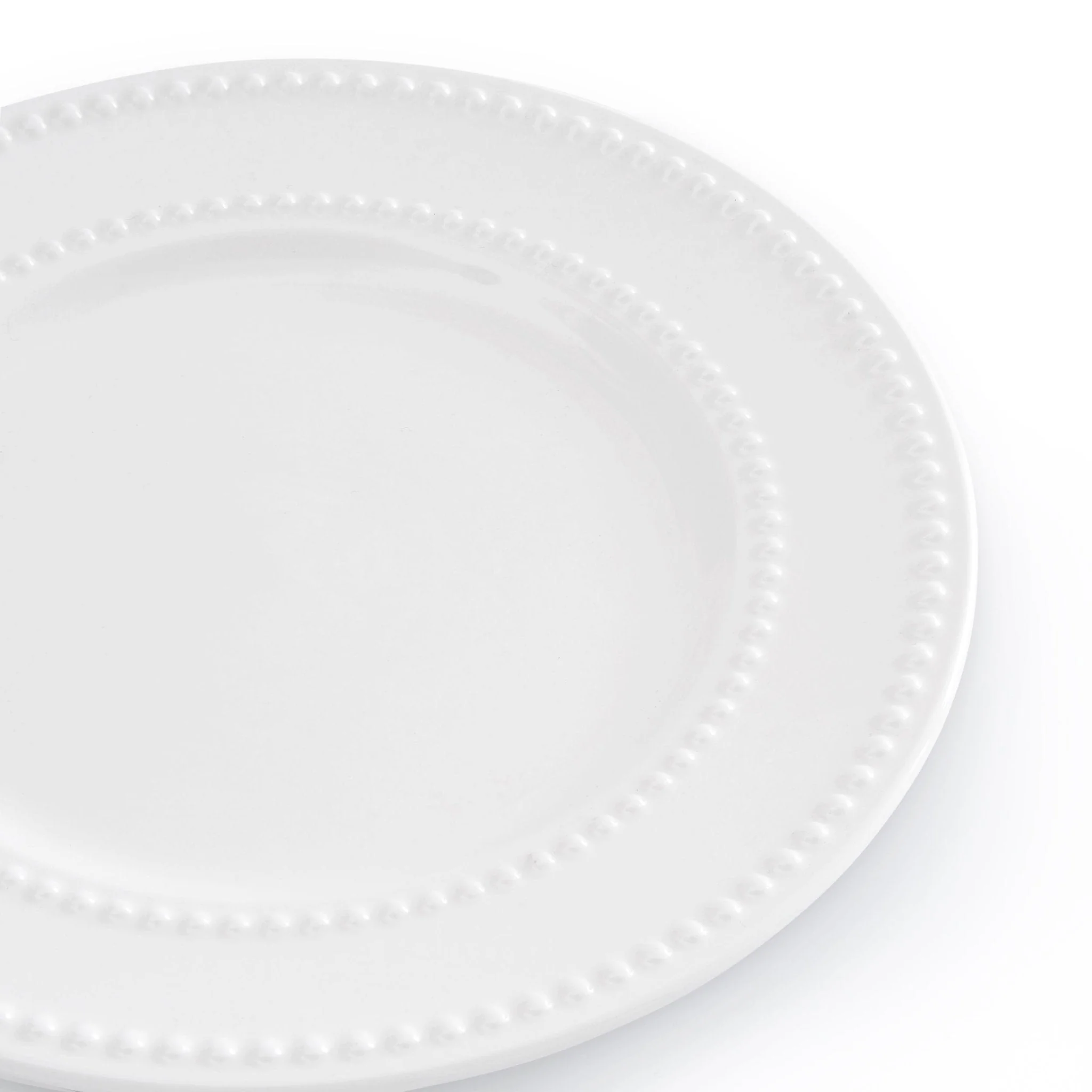 Margalo Beaded Set of 4 Side Plates - White - Image 9