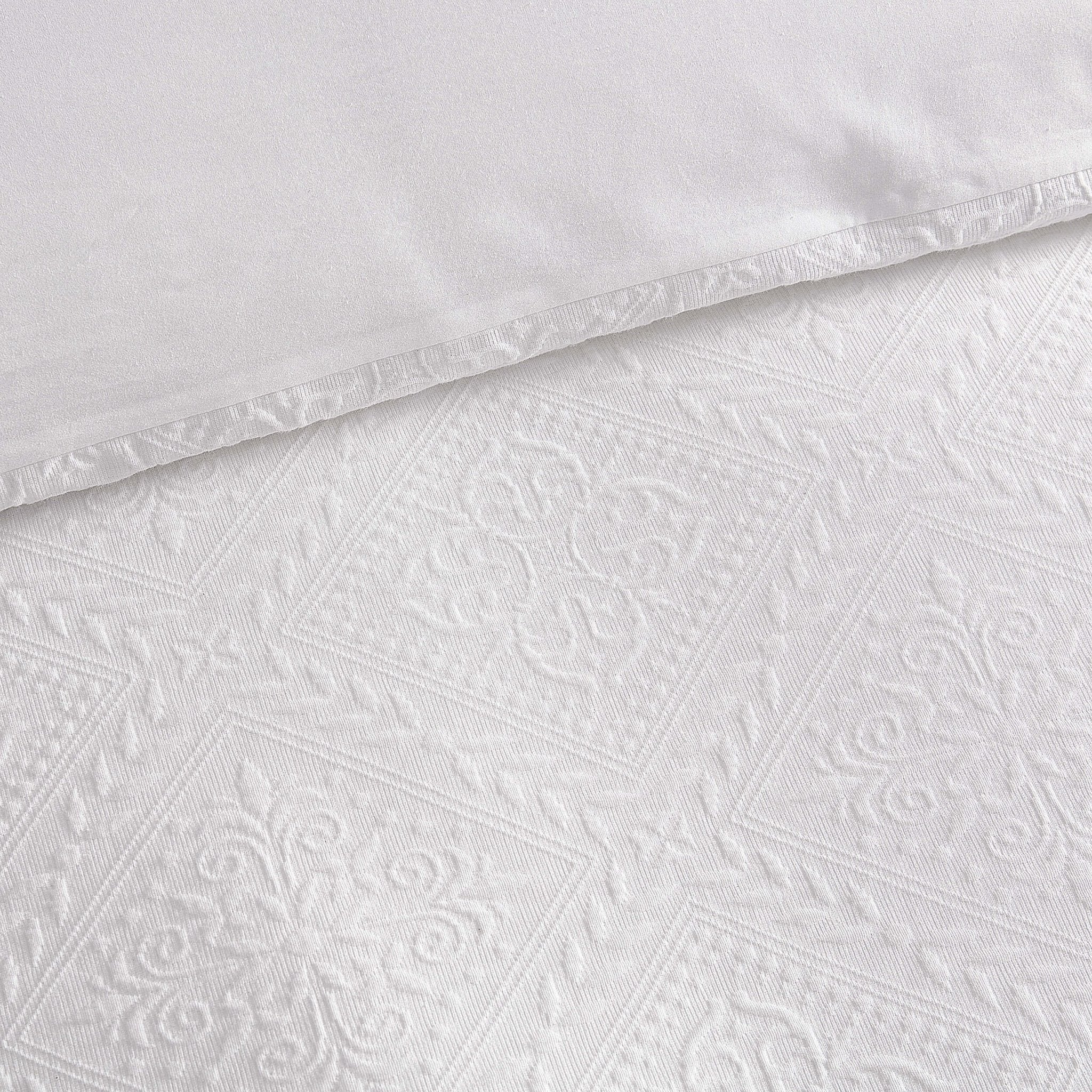 Margot 200 Thread Count Duvet Cover & Pillowcase Set - White - Image 6