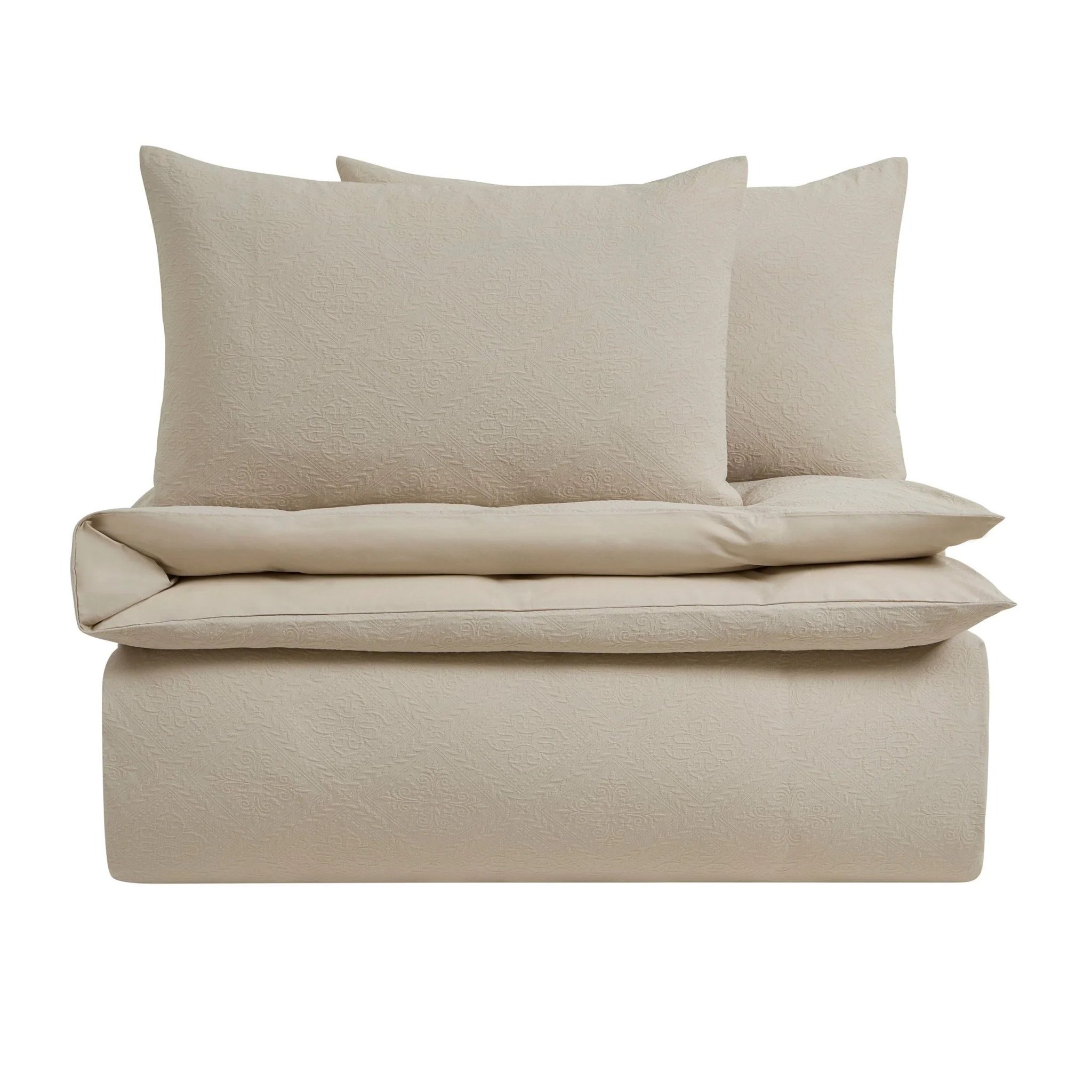 Margot 200 Thread Count Duvet Cover & Pillowcase Set - Natural - Image 9