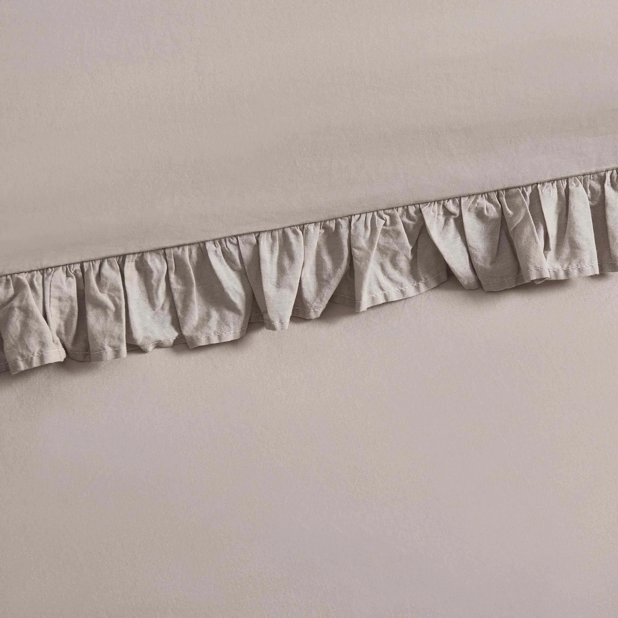 Marion 200 Thread Count Ruffle Edge Duvet Cover - Sand - Image 5