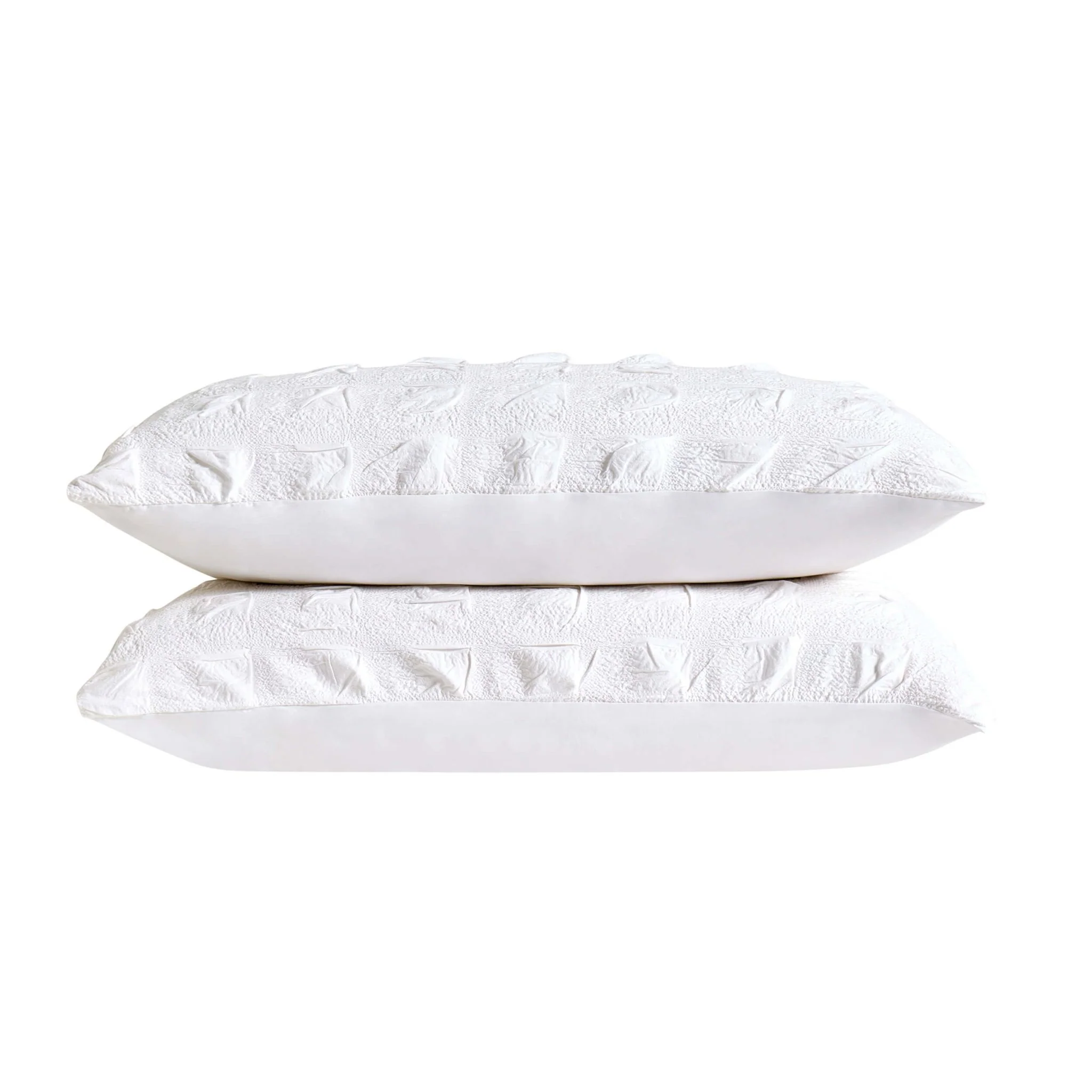 Marissa 100% Cotton Seersucker Check Duvet Cover & Pillowcase Set - White - Image 9
