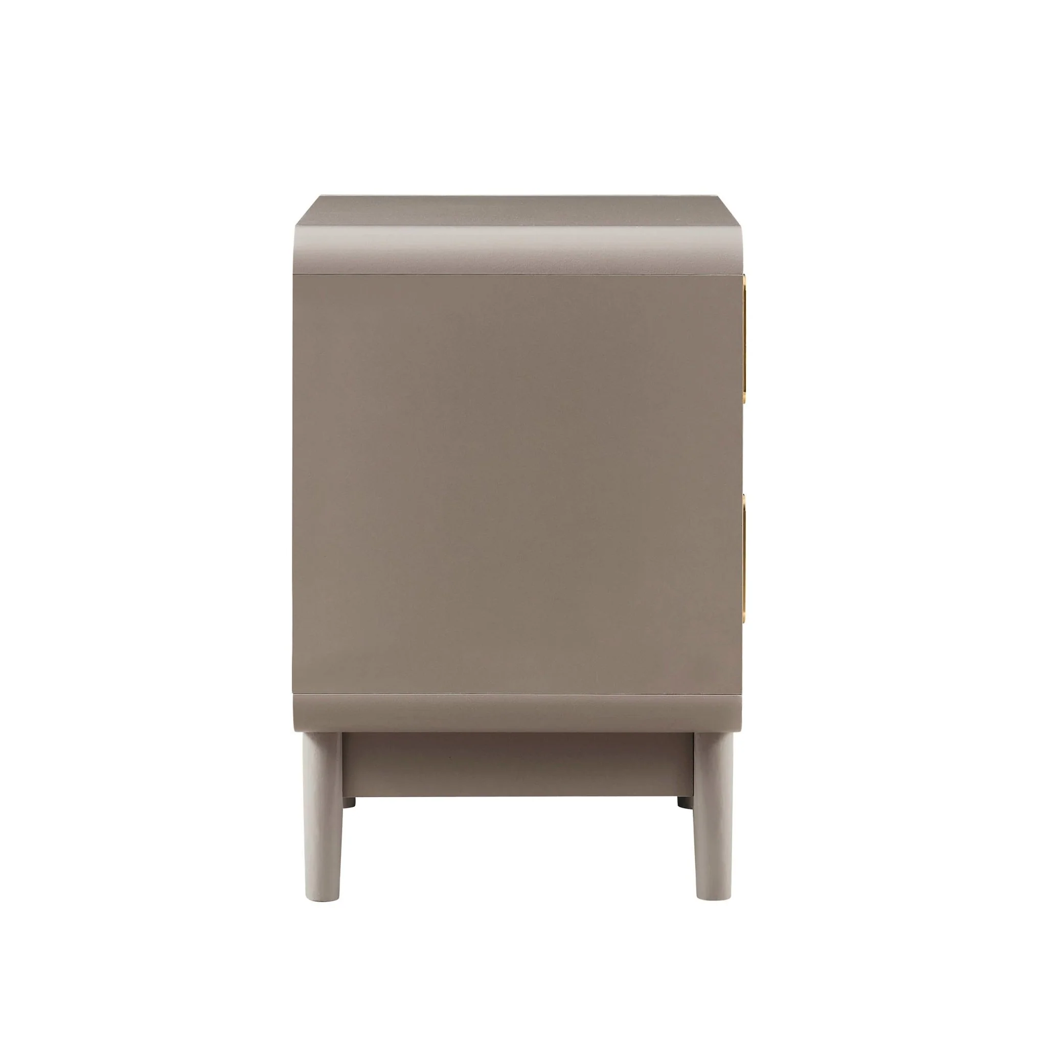 Marnie 2 Drawer Bedside Table - Taupe - Image 4