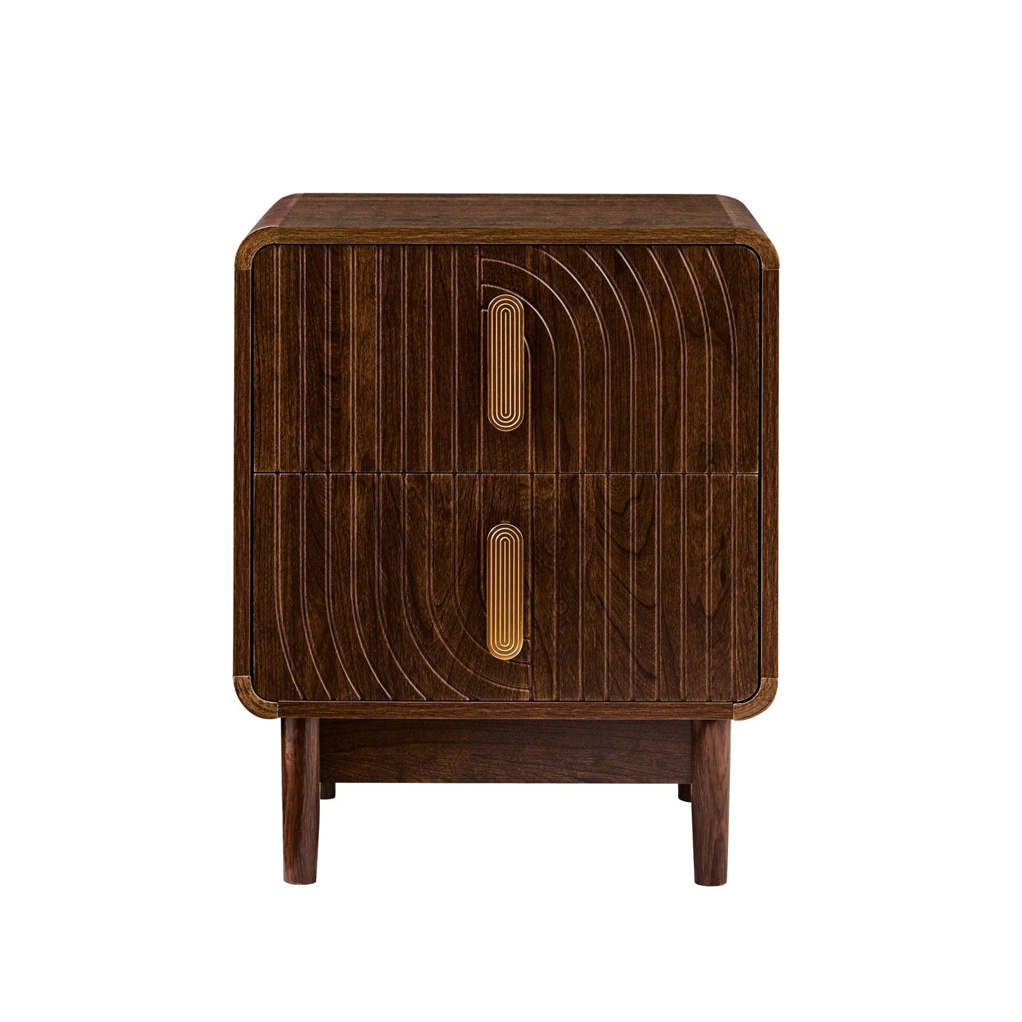 Marnie 2 Drawer Bedside Table - Walnut - Image 2