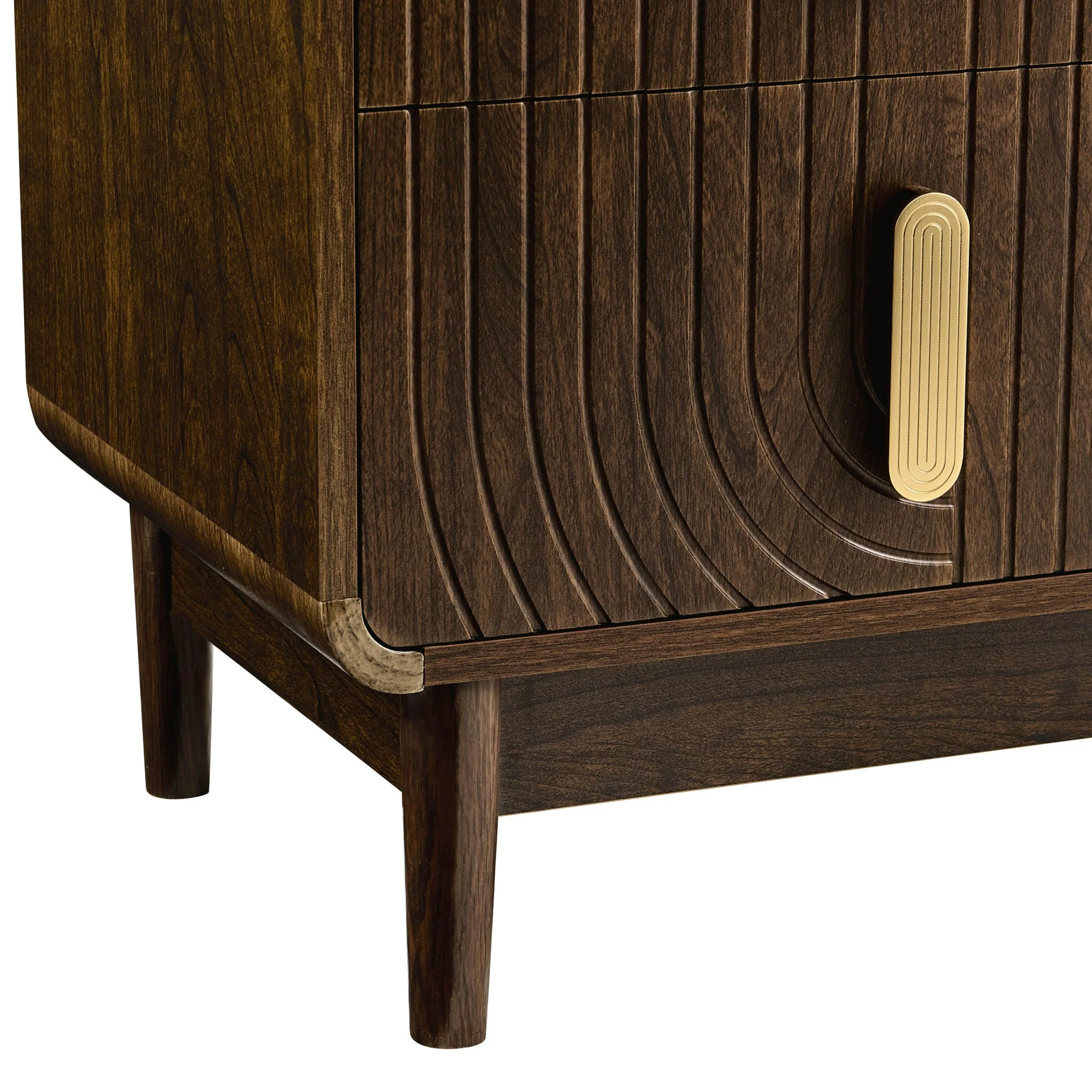 Marnie 2 Drawer Bedside Table - Walnut - Image 7