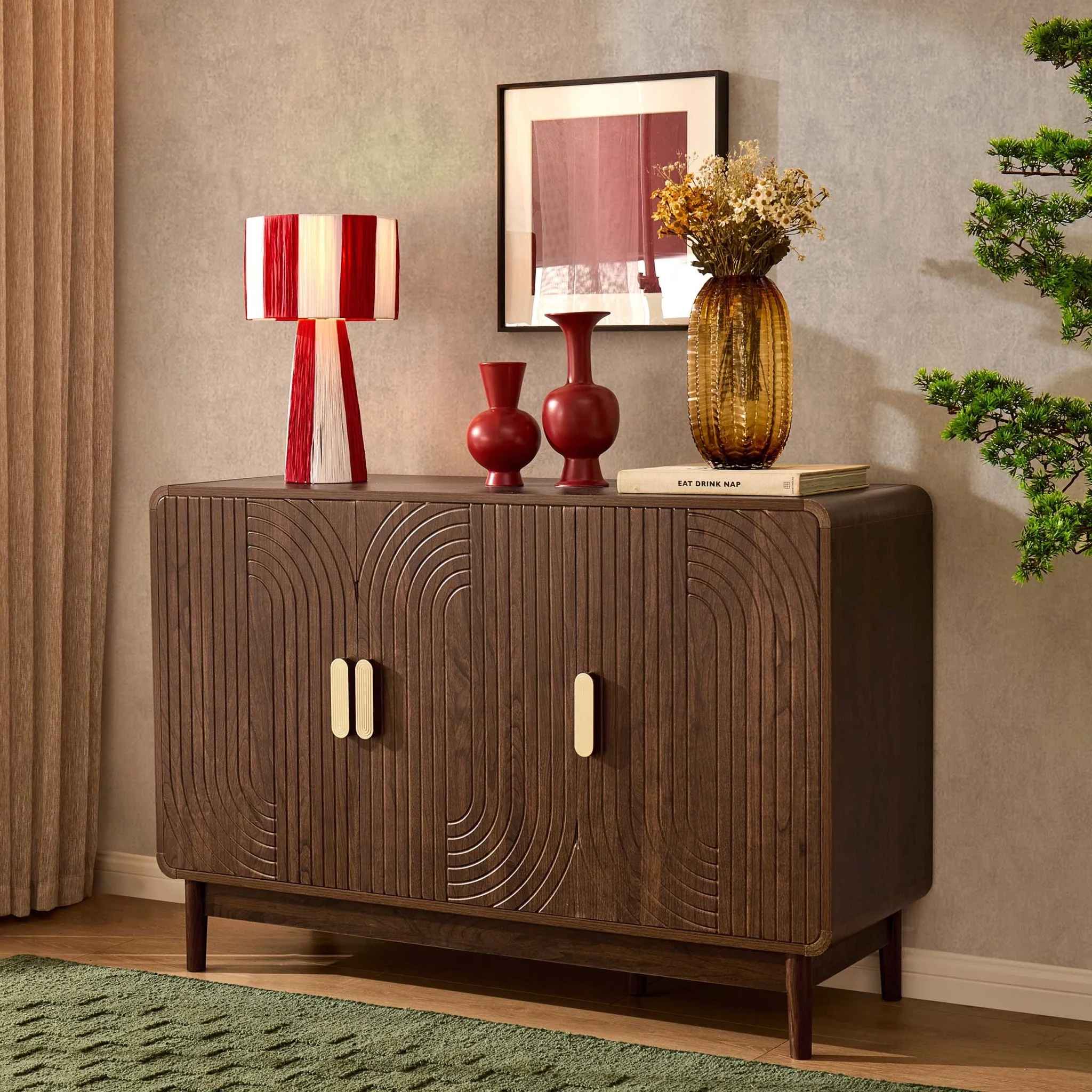 Marnie 3 Door Sideboard - Walnut - Image 2