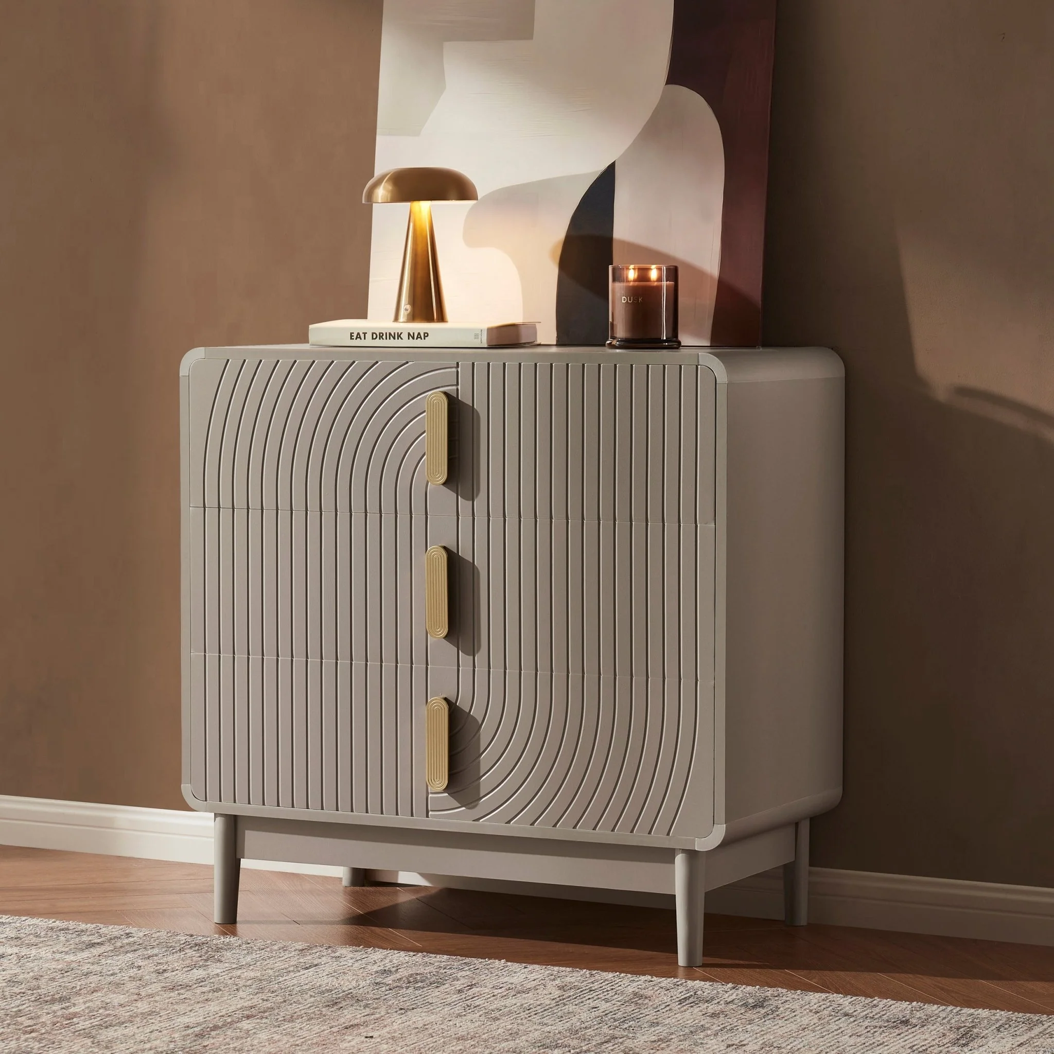 Marnie 3 Drawer Chest - Taupe