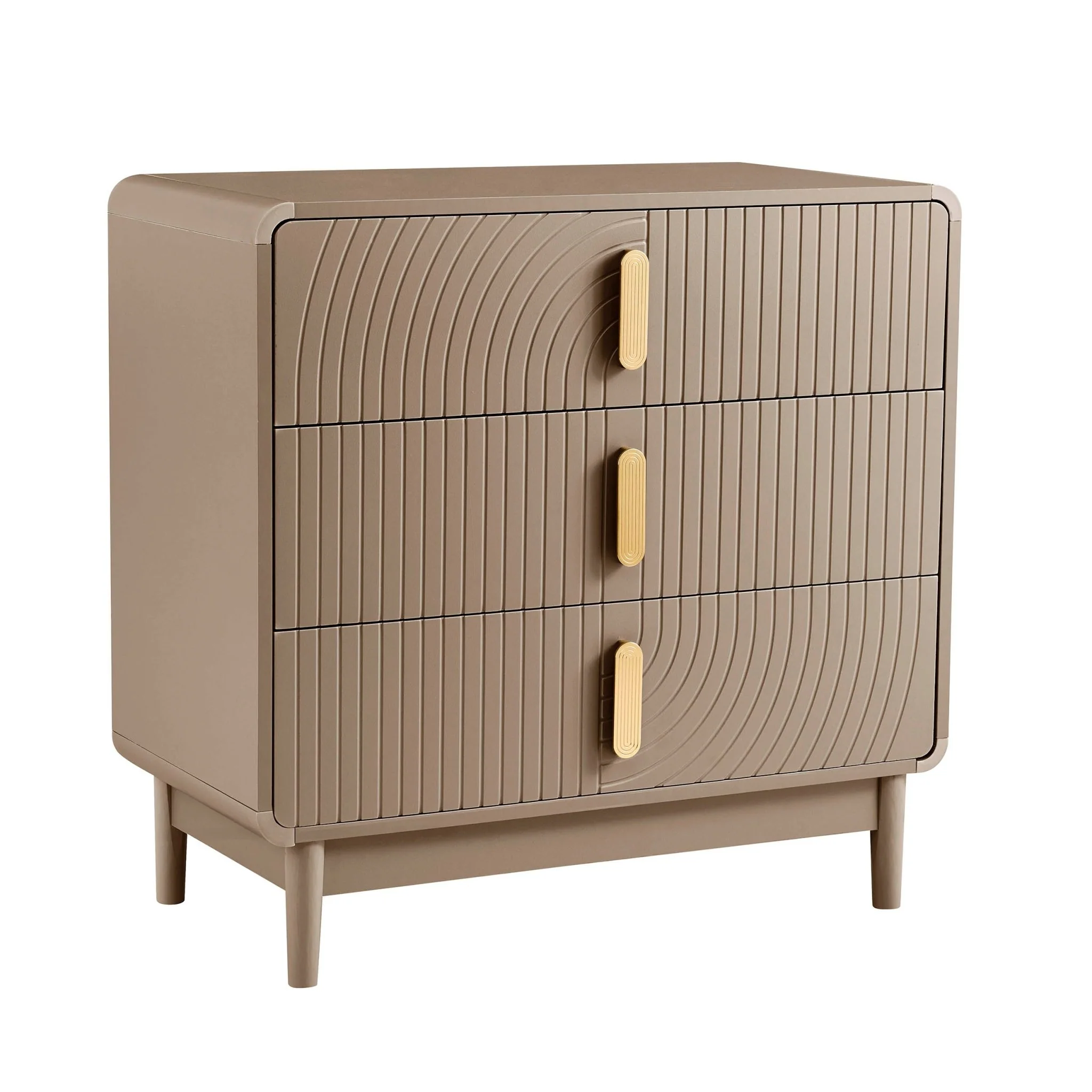 Marnie 3 Drawer Chest - Taupe - Image 3
