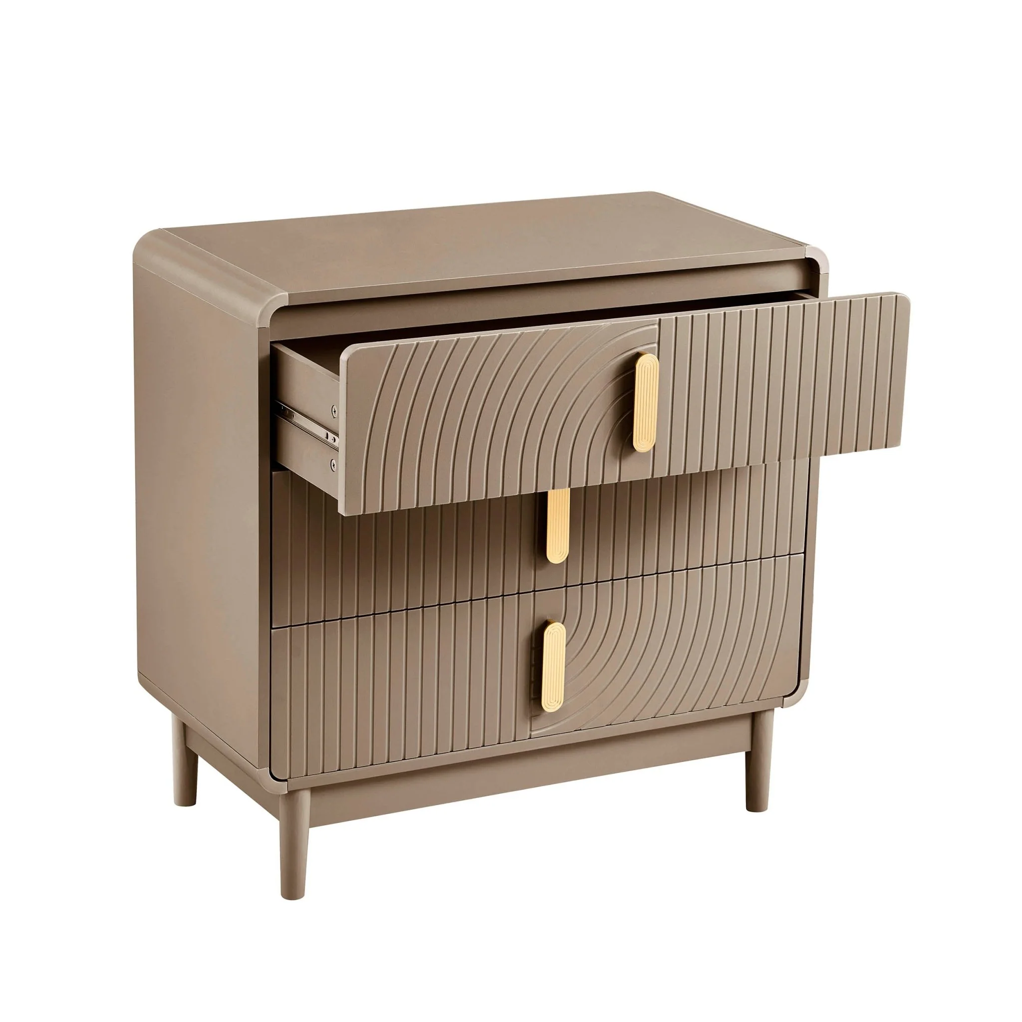 Marnie 3 Drawer Chest - Taupe - Image 4